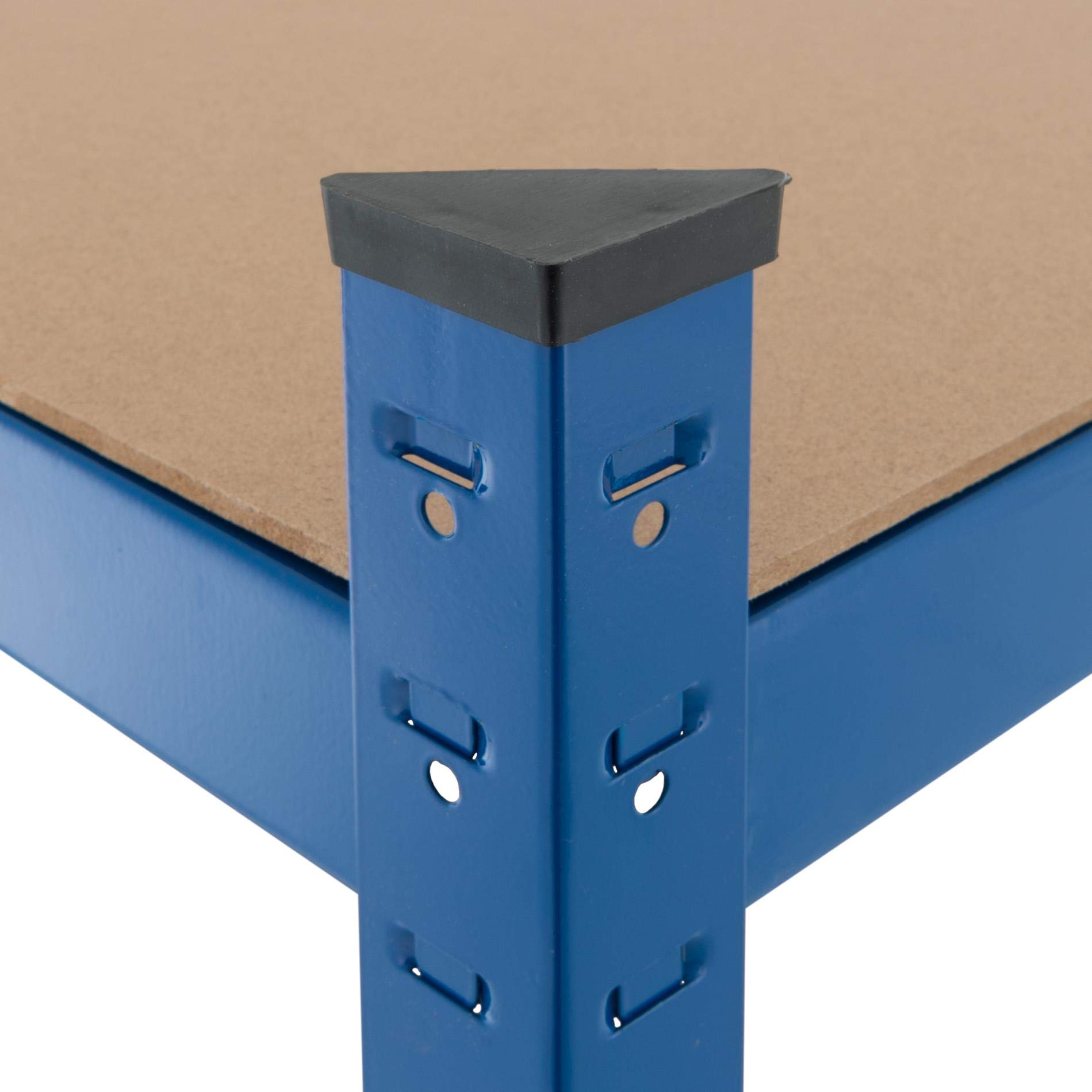 ESTEXO Lagerregal Steckregal Schwerlastregal Kellerregal Regal verzinkt Werkstattregal Werkbank Regal Blau 200x100x60cm | 875kg