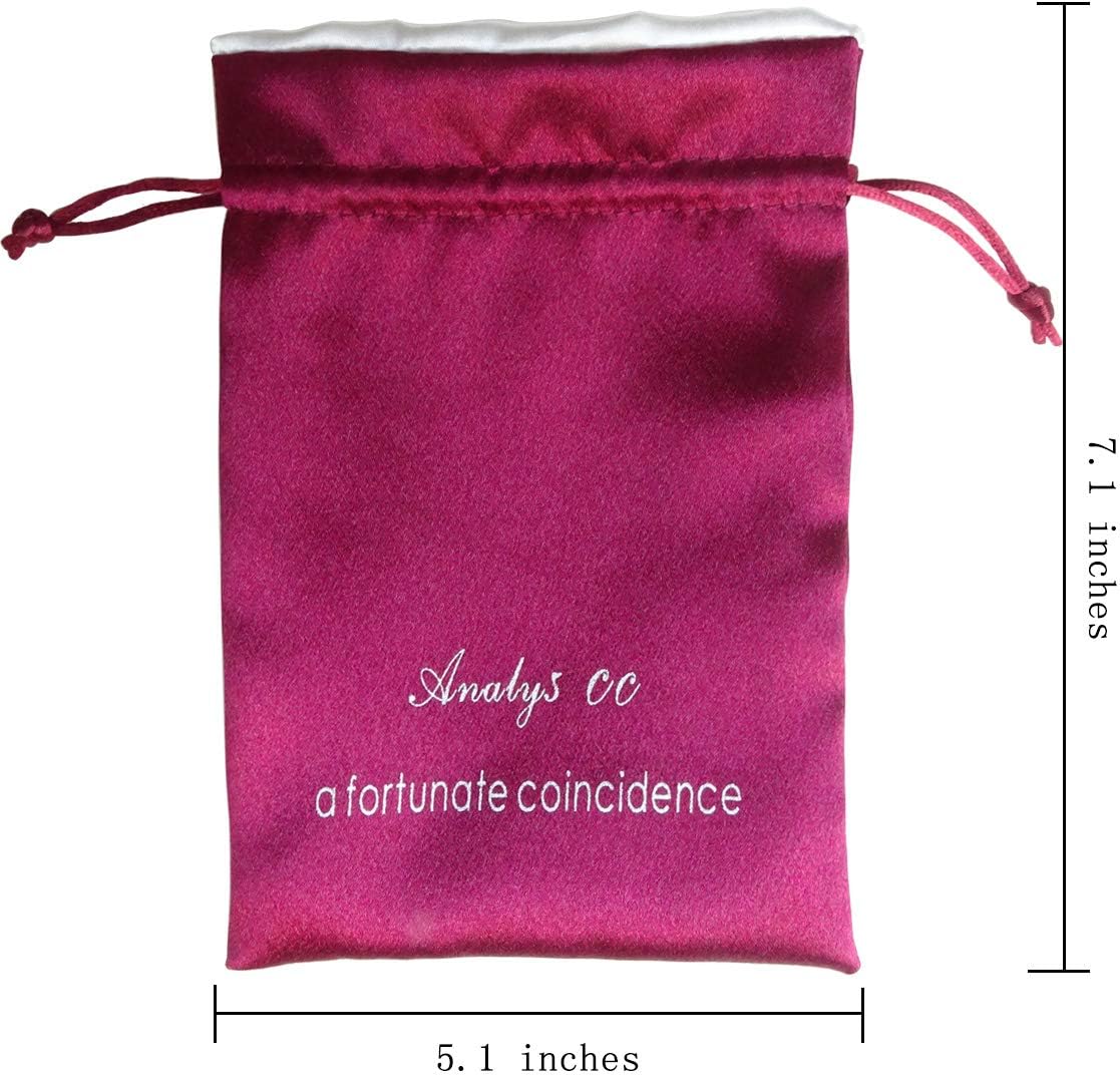 Wine Glass Charms -Set of 8, 10, 12 (Assorted colors+Drawstring pouch【Burgundy】)