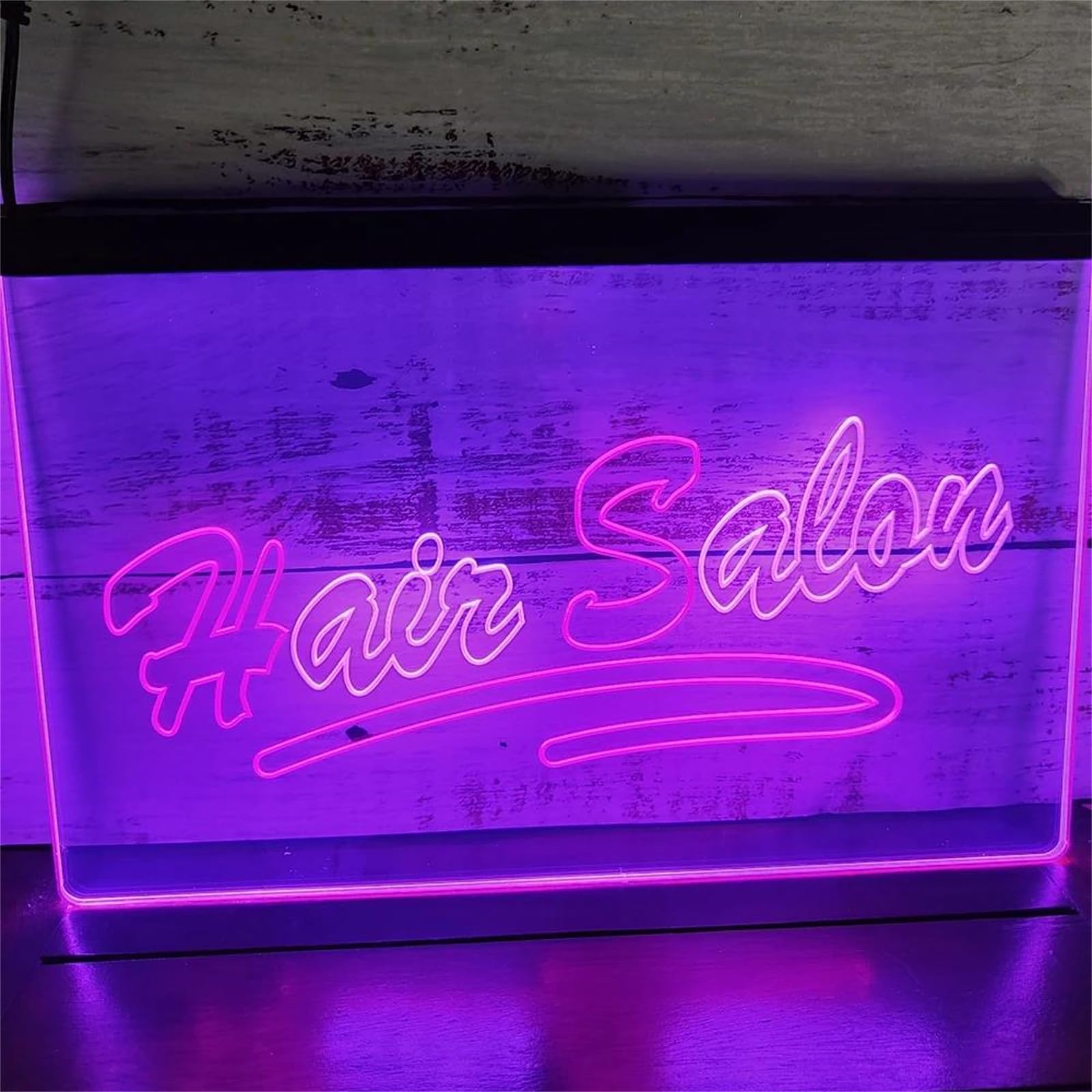 FINOTI Hair Salon LED Neon Light Sign Nail Beauty Salon LED Light Sign 2 Color Display LED Light Up Sign Hair Salon Eyelashes Nail Beauty Salon Wall Art Decoration With Switch,G,11.8"x7.9"
