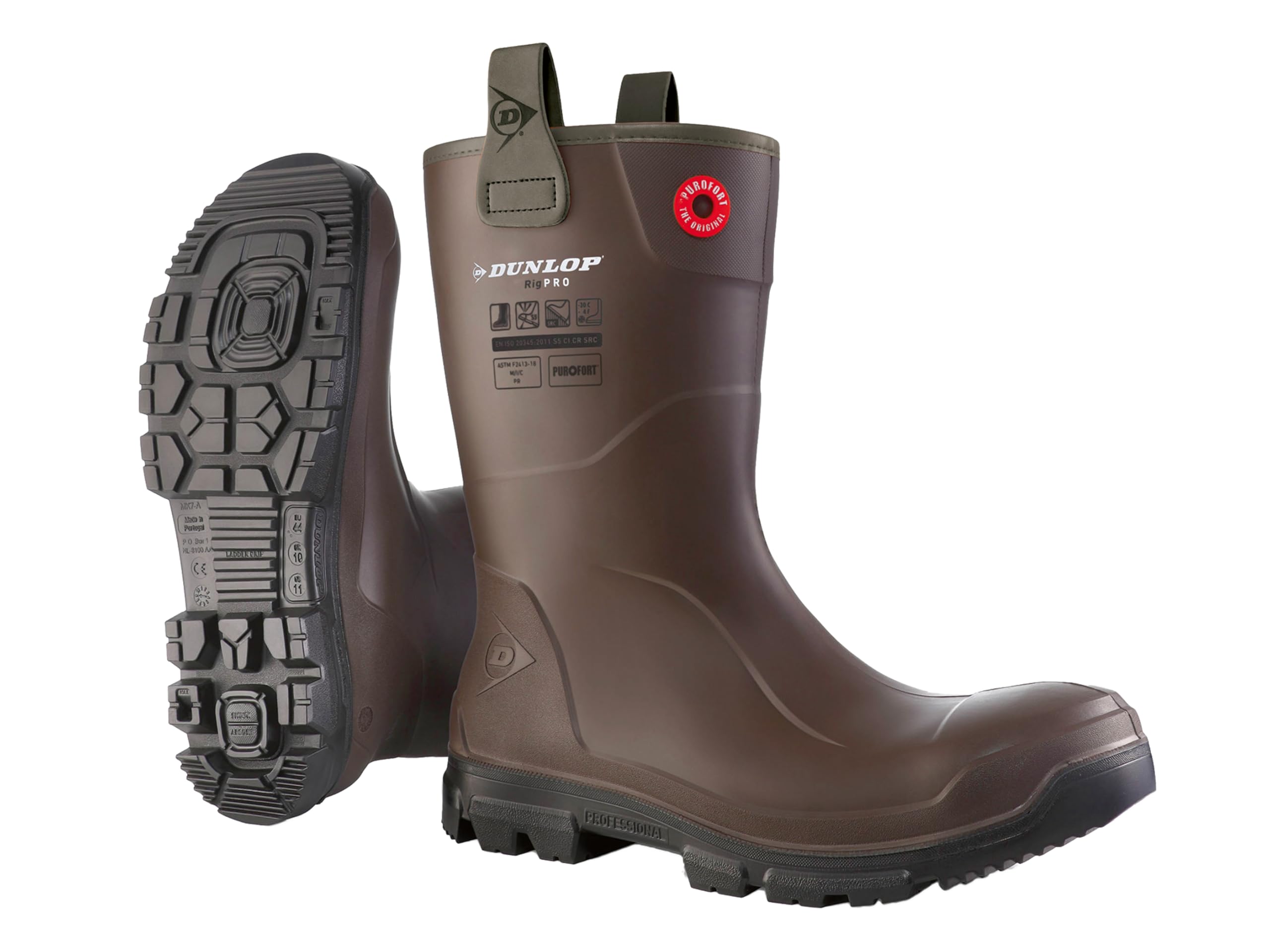 Dunlop Purofort RigPRO full safety Sicherheits-Baustiefel, Dark Brown, Größe 42