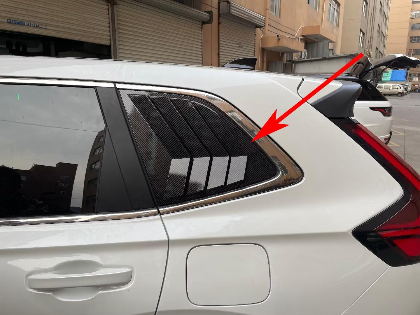 2Pcs Carbon Fiber Rear Side Window Louvers Cover Air Vent Scoop Shades Cover Blinds Trim Compatible with Honda CRV CR-V 2023 2024 2025 2026