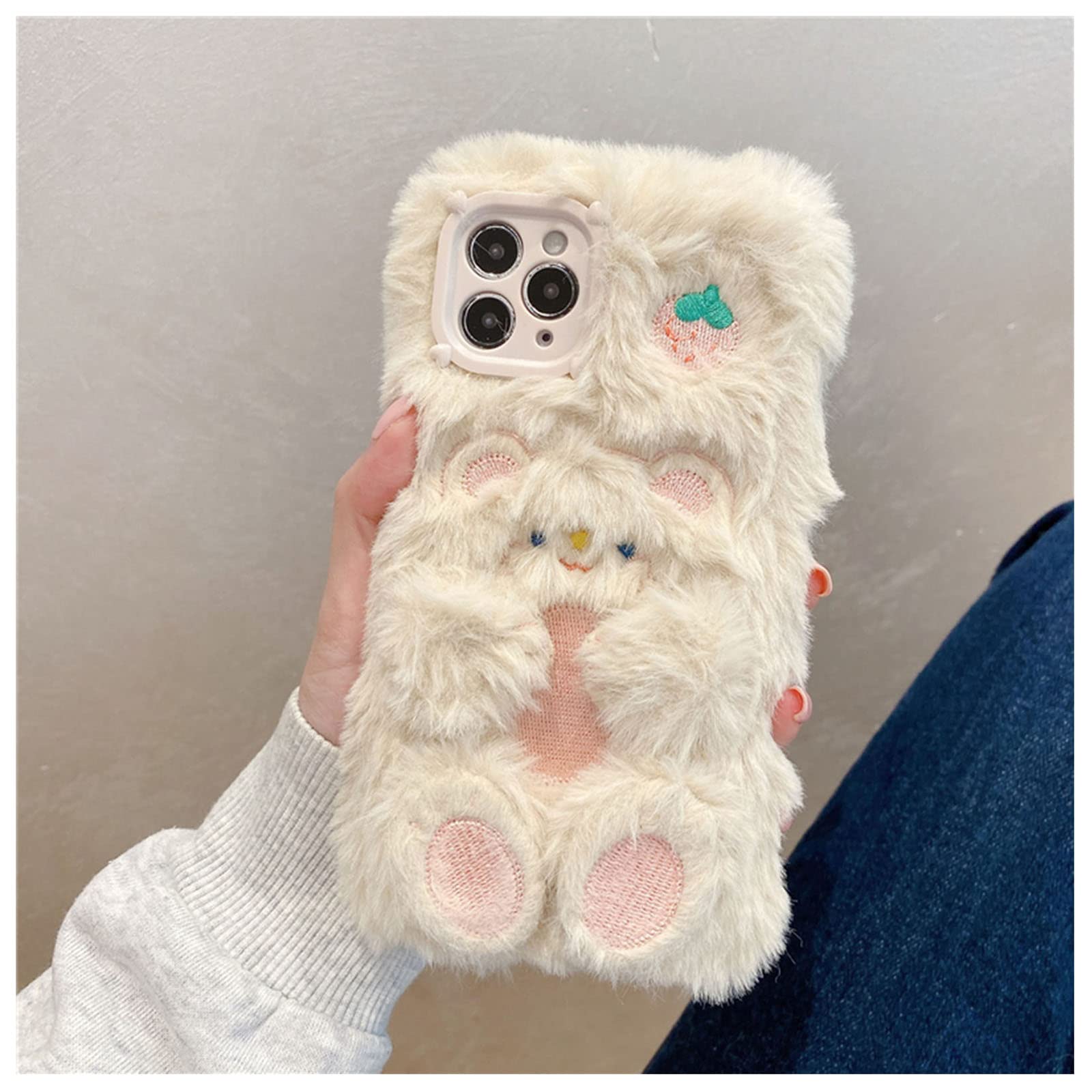 SNCLET Fluffy Fur Plush Case per Nokia 3 Custodia Peluche Faux