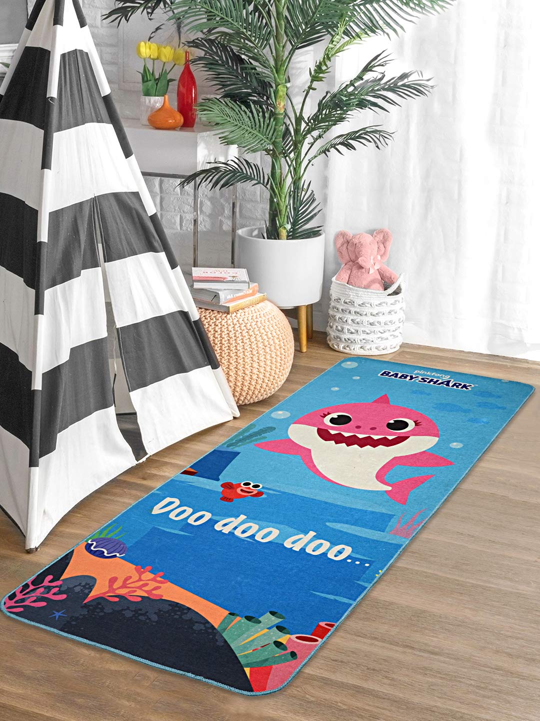 SARAL HOME EASY LIVING Baby Shark Printed Polyester Anti-Skid Exercise/Yoga Mat - Blue, 70X170 cm (B08T9L9JPN) Amazon Price History, Amazon Price Tracker