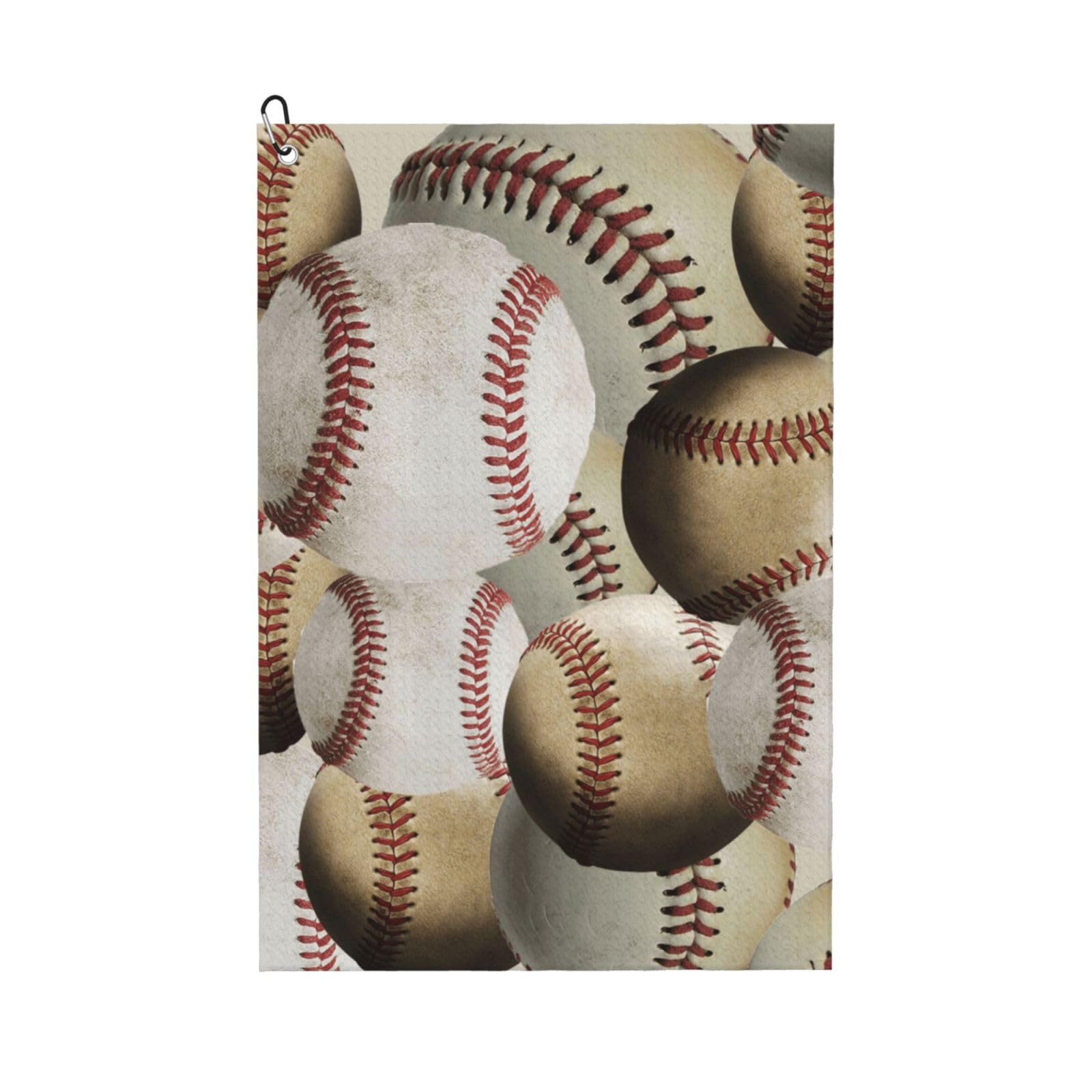 Hnnkloy Sports Baseball, 16x24 in Portable Waffle Golf Towels with Carabiner Clip for Golf Bag