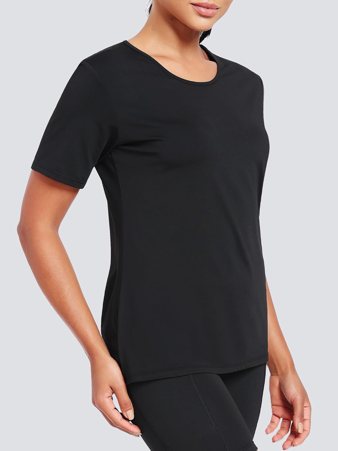 CADMUS Workout Shirts for Women Short Sleeve Yoga Running Top Crew Neck Athletic T-Shirt