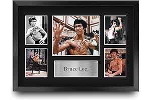 Bruce Lee Autograph Picture Display: A Collector's Masterpiece