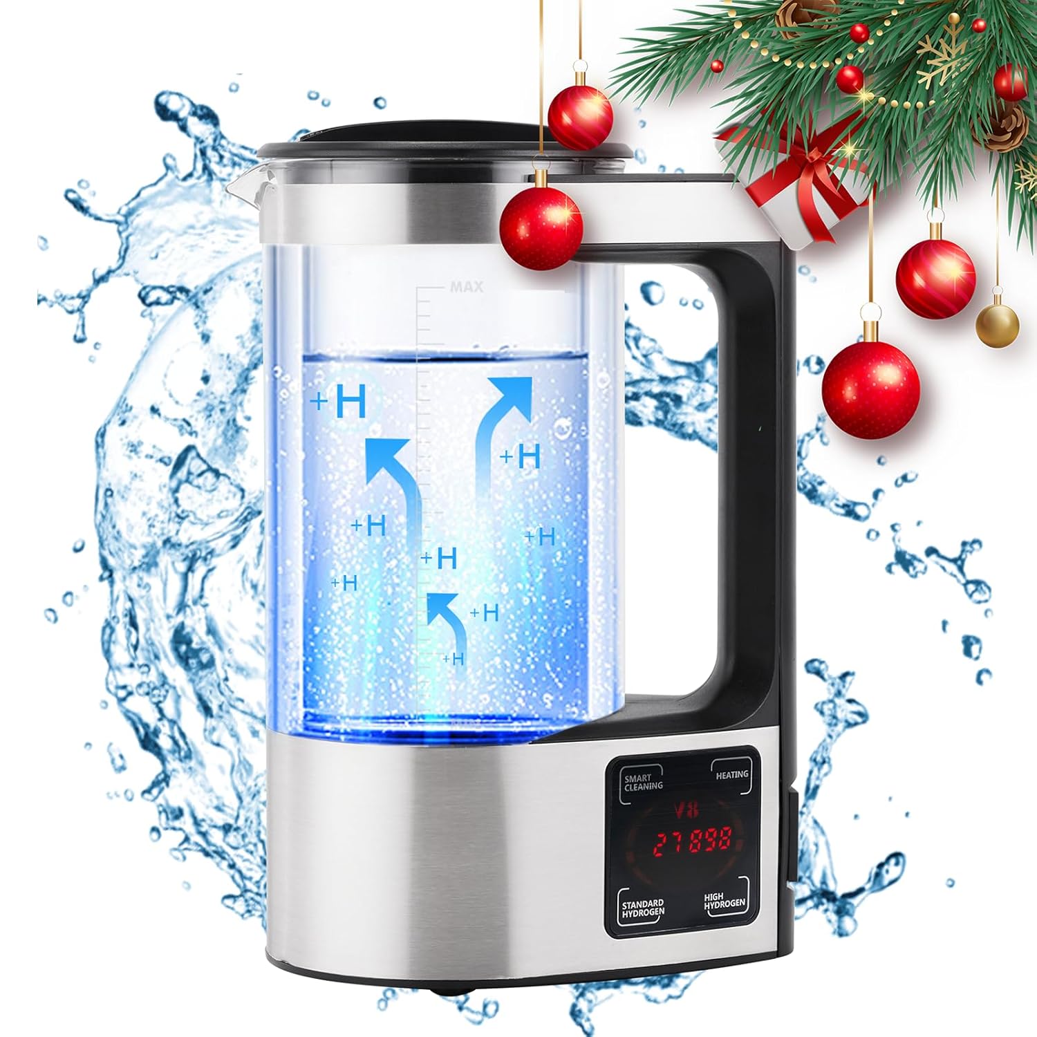 "Meticuloso Upgraded Hydrogen Water Generator with SPE and PEM Technology up to 1800 PPB,Hydrogen Rich Water Machine Unlimite Water Quality"