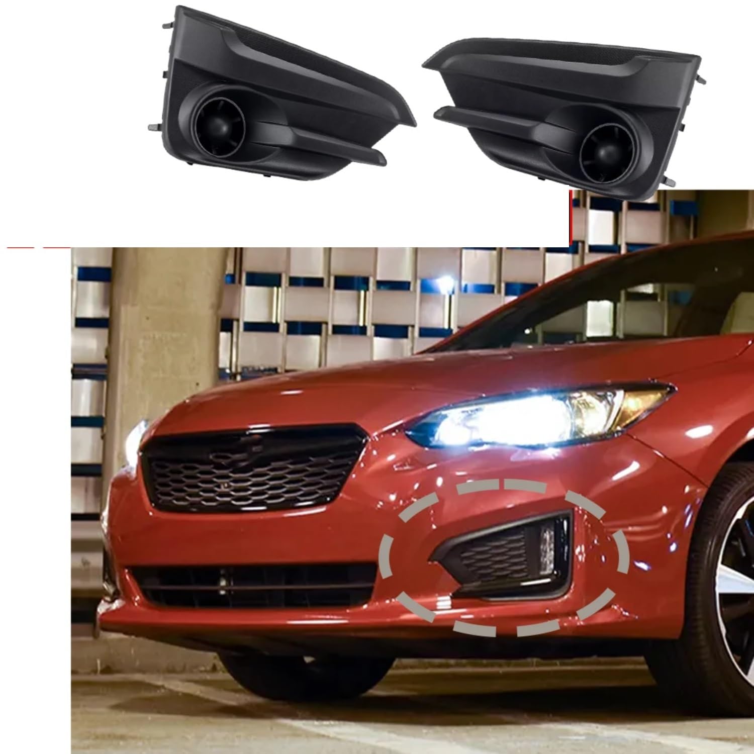 Osłona zderzaka światła przeciwmgielnego do Subaru na imprezę 2017 2018 2019 przedni zderzak samochodowy osłona światła przeciwmgielnego lampa przeciwmgielna ramka grilla 57731FL22A 57731FL23A