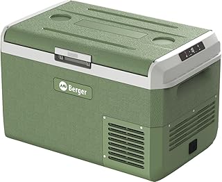 BERGER EPL Kompressor Kühlbox Elektrisch - Kühlbox Auto 12V/24V/230V mit Tiefkühlfunktion bis -20°C, tragbare Campingkühlbox mit Display & Batterieschutz für Auto, Wohnmobil, LKW & Reisen