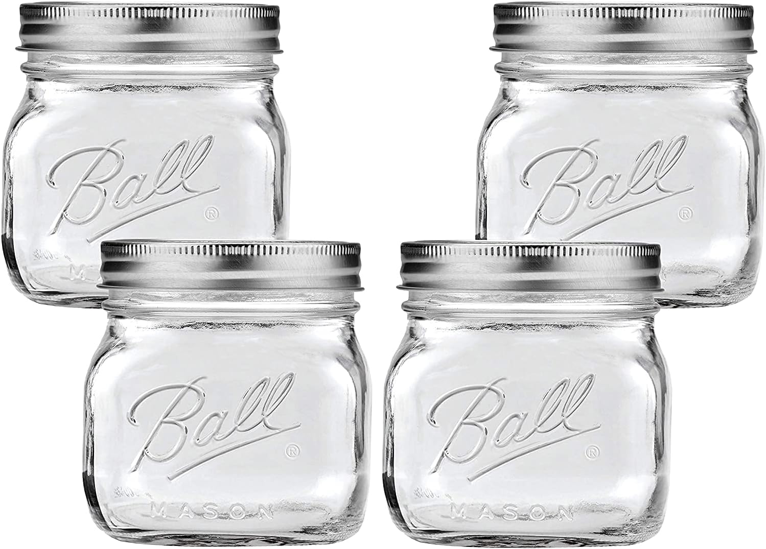 Collection Elite (16 oz) Pint Jars Wide Mouth Set of 8