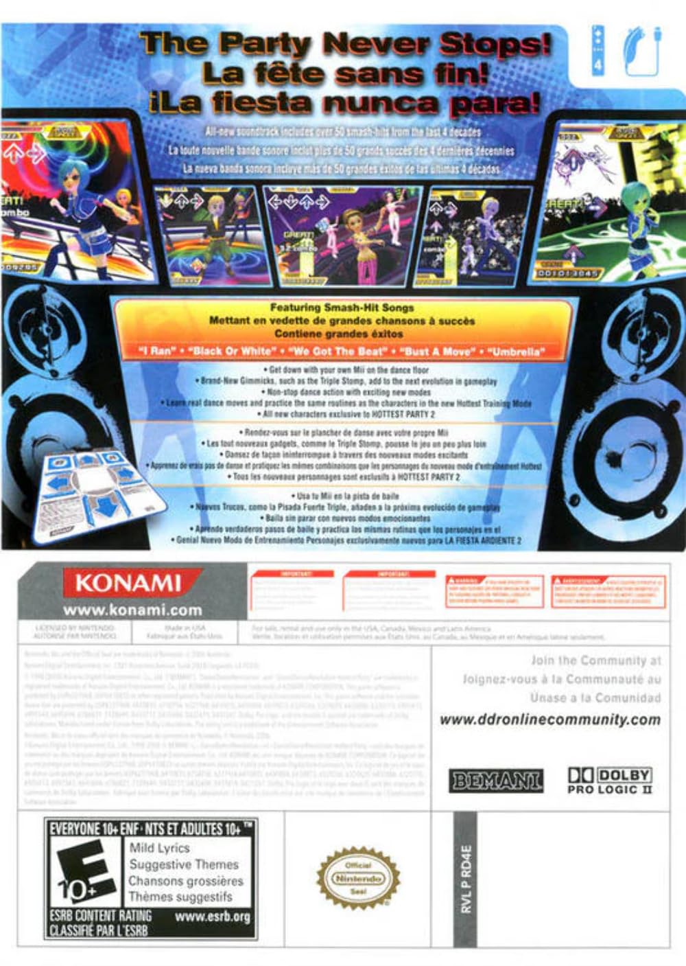 Dance Dance Revolution Hottest Party 2 with Dance Mat - Nintendo