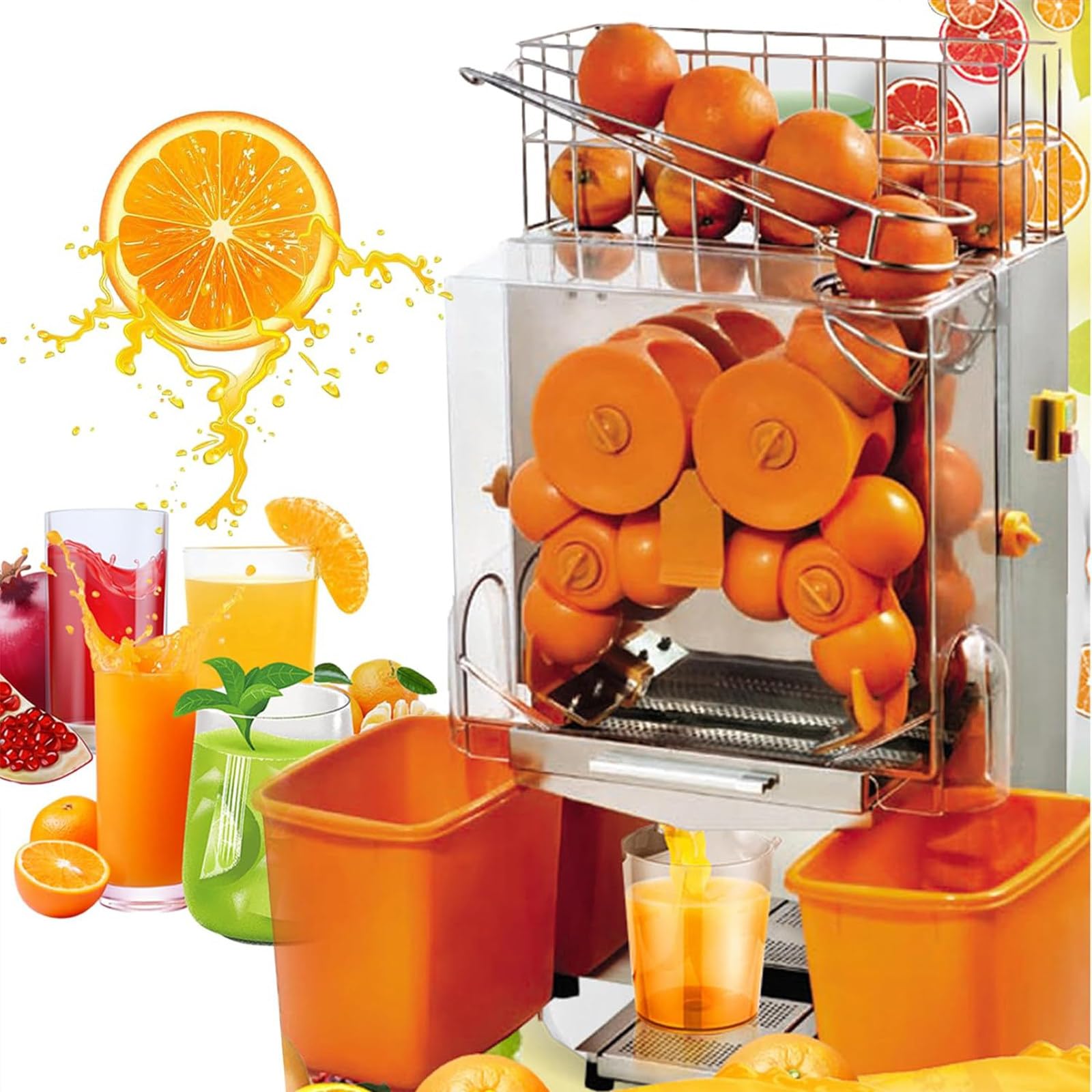 Heavt Duty Commercial Juicer Machine 120W Orange Squeezer 30 Oranges Min Disassembled for cleaning Low noise with Dual