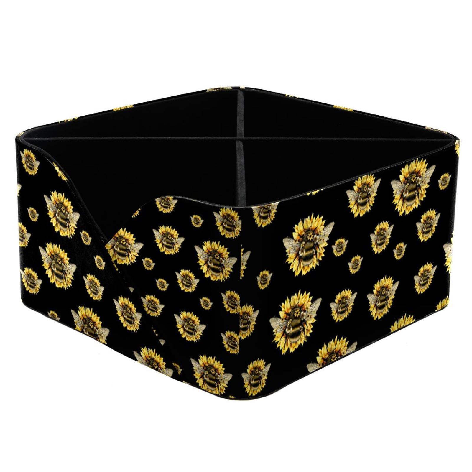 Porte-stylo rectangulaire abeille pour un bureau ou une coiffeuse déco