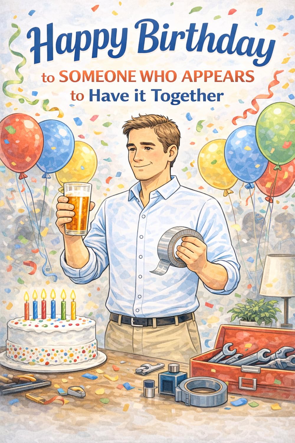 Happy Birthday to Someone Who Appears to Have It Together: A Funny and Thoughtful Birthday Gift Book (The “You’re Doing Fine” Gift Book Series)