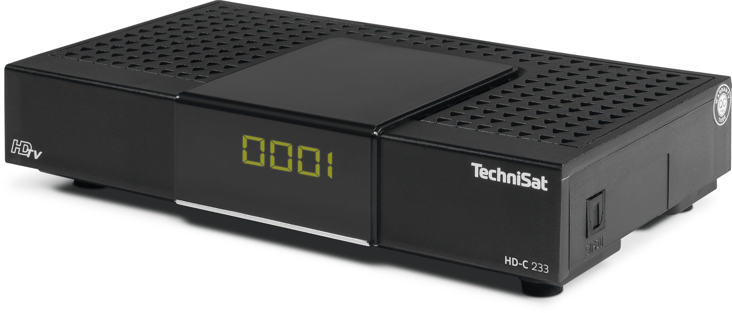 TechniSat HD-C 233 Récepteur HD pour télévision numérique par câble (HDTV, DVB-C, HDMI, SCART, USB 2.0, RF in, EPG, télécommande) Noir