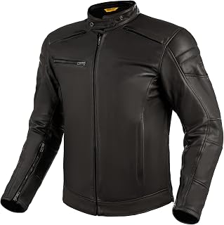 SHIMA Blake Motorrad Jacke Herren mit Protektoren Leder Sommer Schutzjacke Stadt