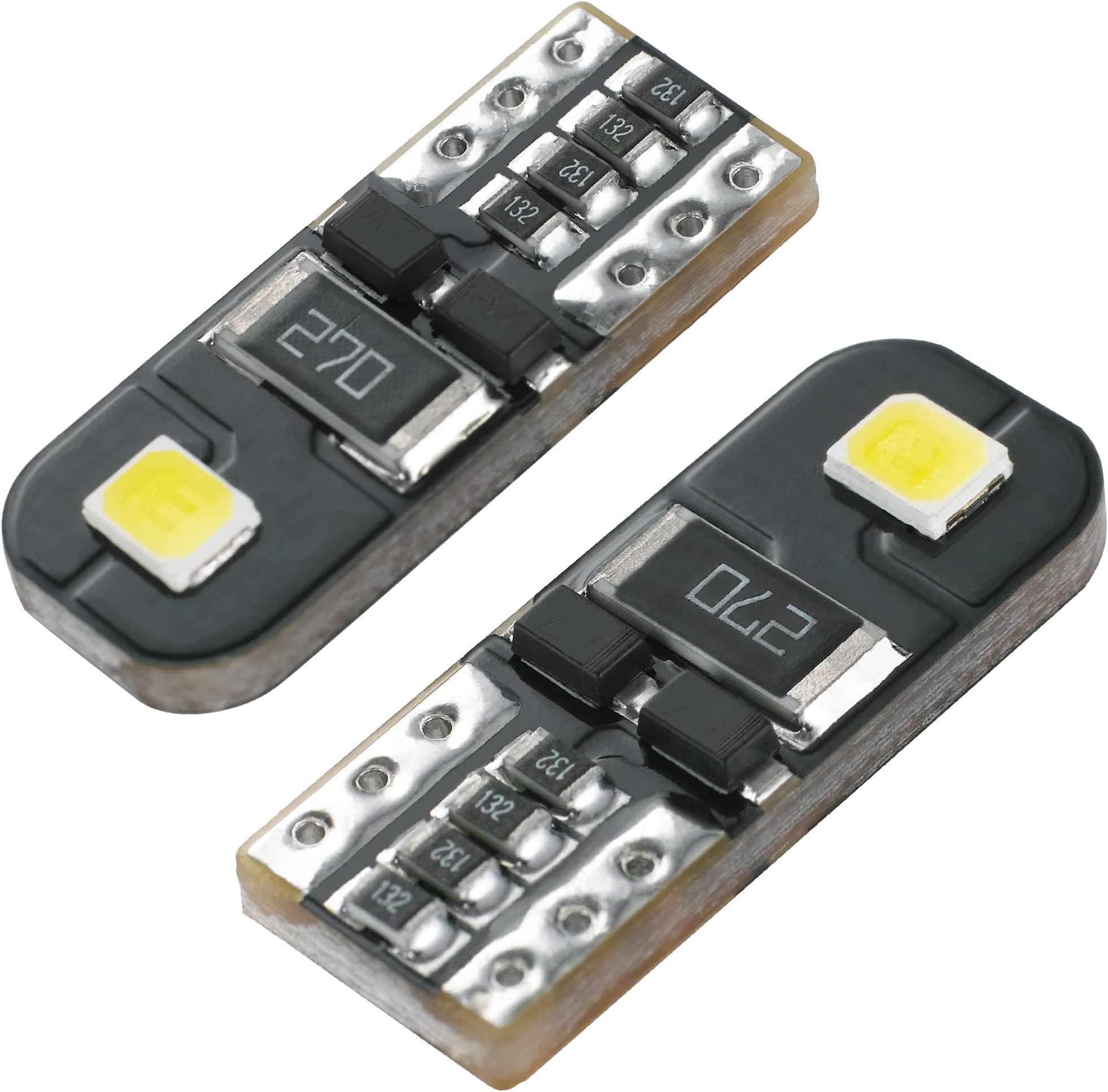 AGLINT T10 W5W Led Bulb CANBUS Error Free 2SMD 194 2825 168 Wedge for Car Interior Dome Map Door Side Marker Courtesy License Plate Lights 6000K Xenon White