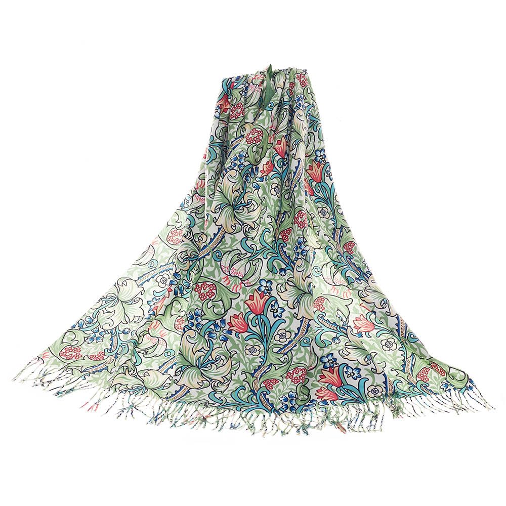 Signare Art Pashmina, wrap and shawl with Golden Lily by William Morris