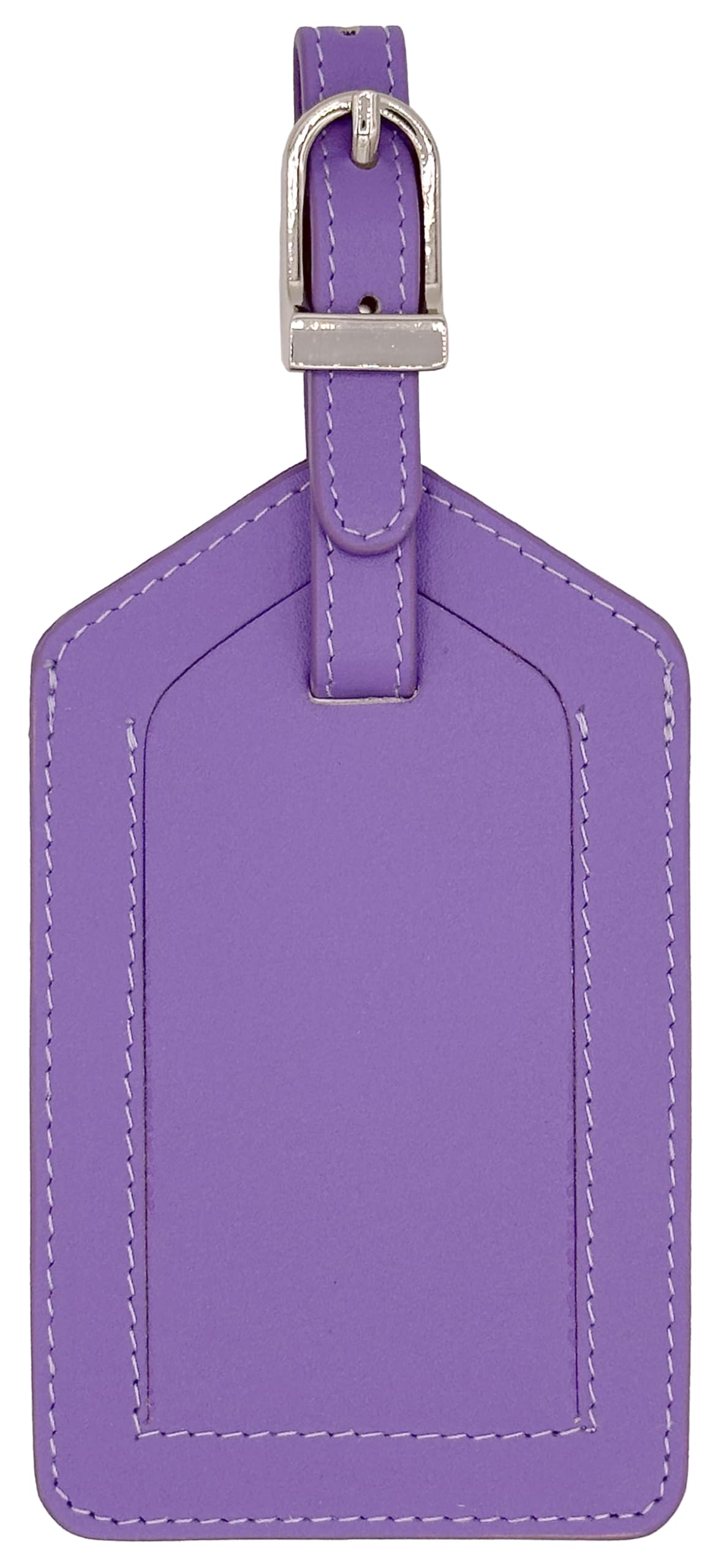 Light Purple Genuine Top Grain Leather Luggage Tag