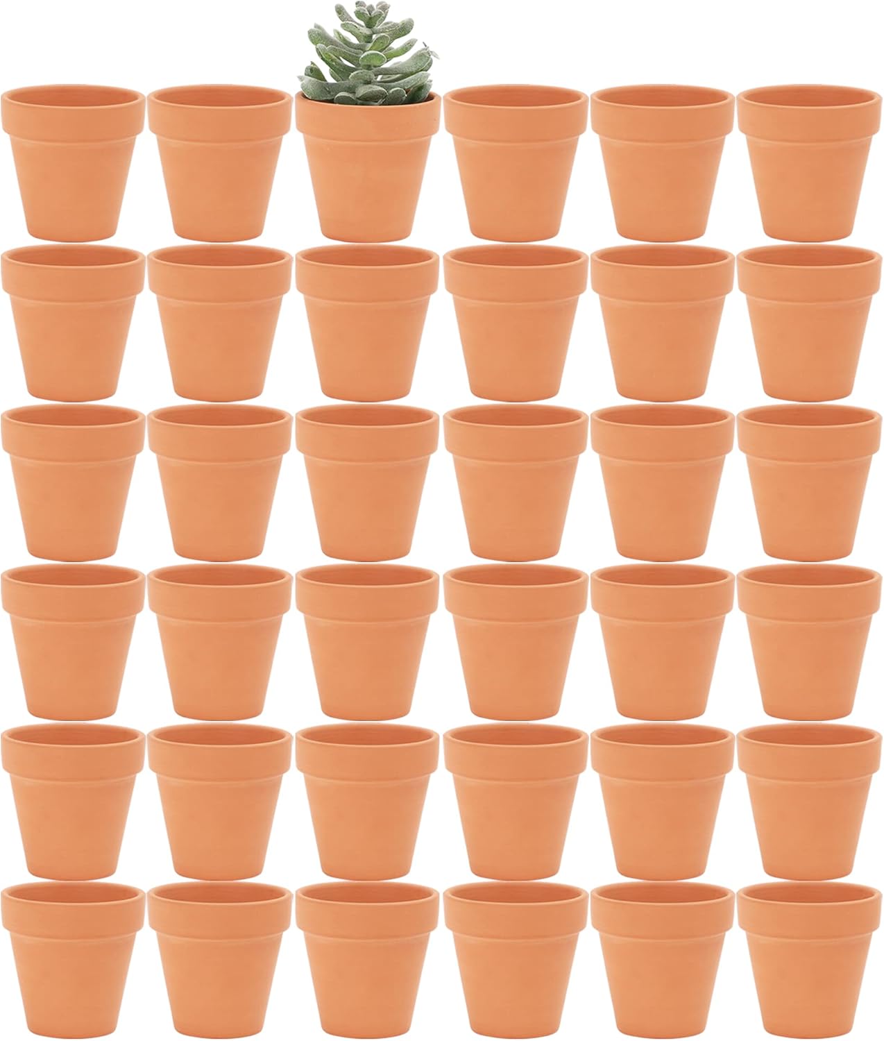 Yishang 2 inch Samll Terracotta Pots with Drainage Holes,Mini Clay Ceramic Pottery Planter,Cactus Flower Nursery Terra Cotta Pots,for Indoor/Outdoor Succulent Plants,Crafts-36 Pack