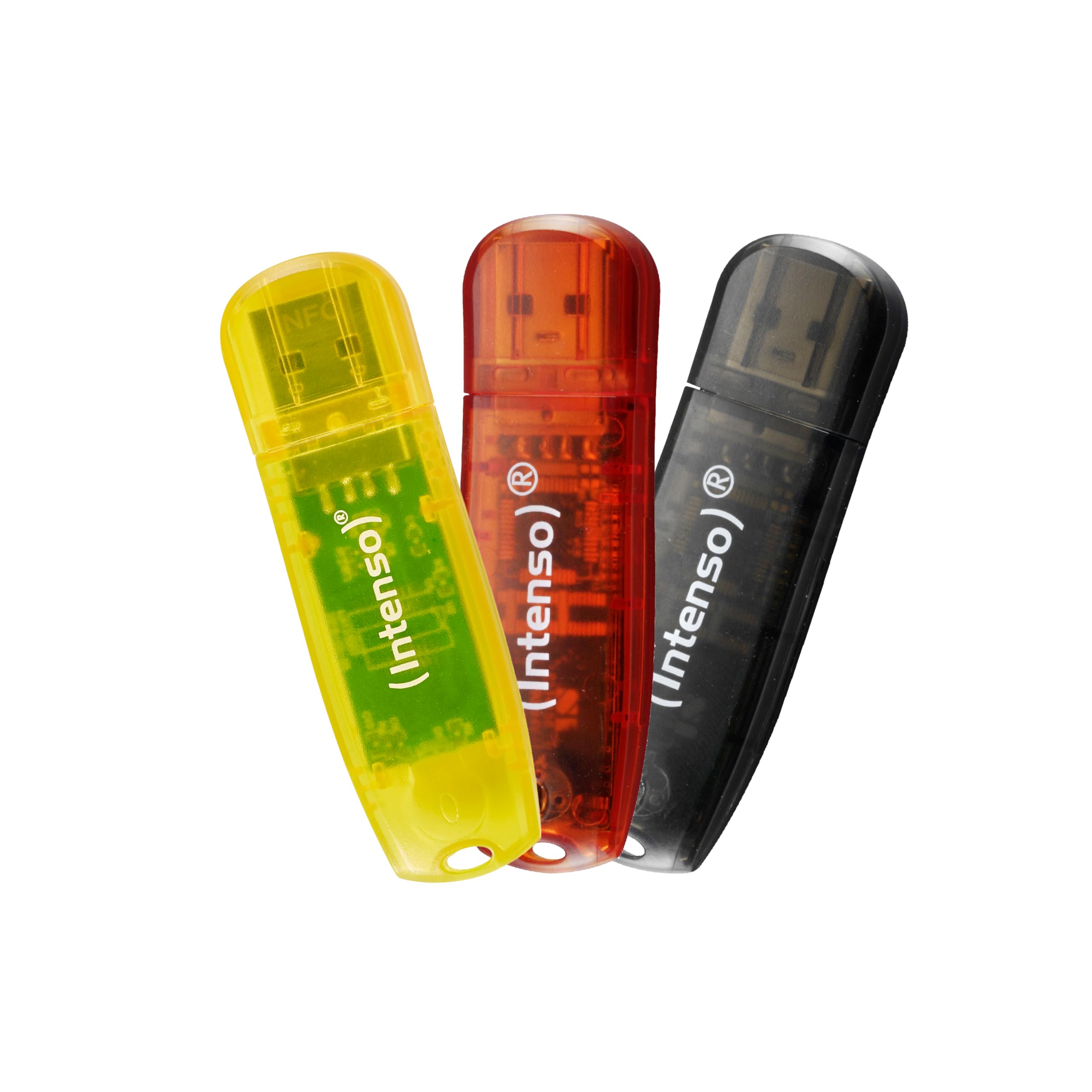 Intenso USB 2.0 Stick 3 x 8 GB Rainbow Line - Memory Stick Pack of 3 for Data Transfer and Backup, Yellow, Red, Black: Amazon.de: Computers & Accessories-image-28