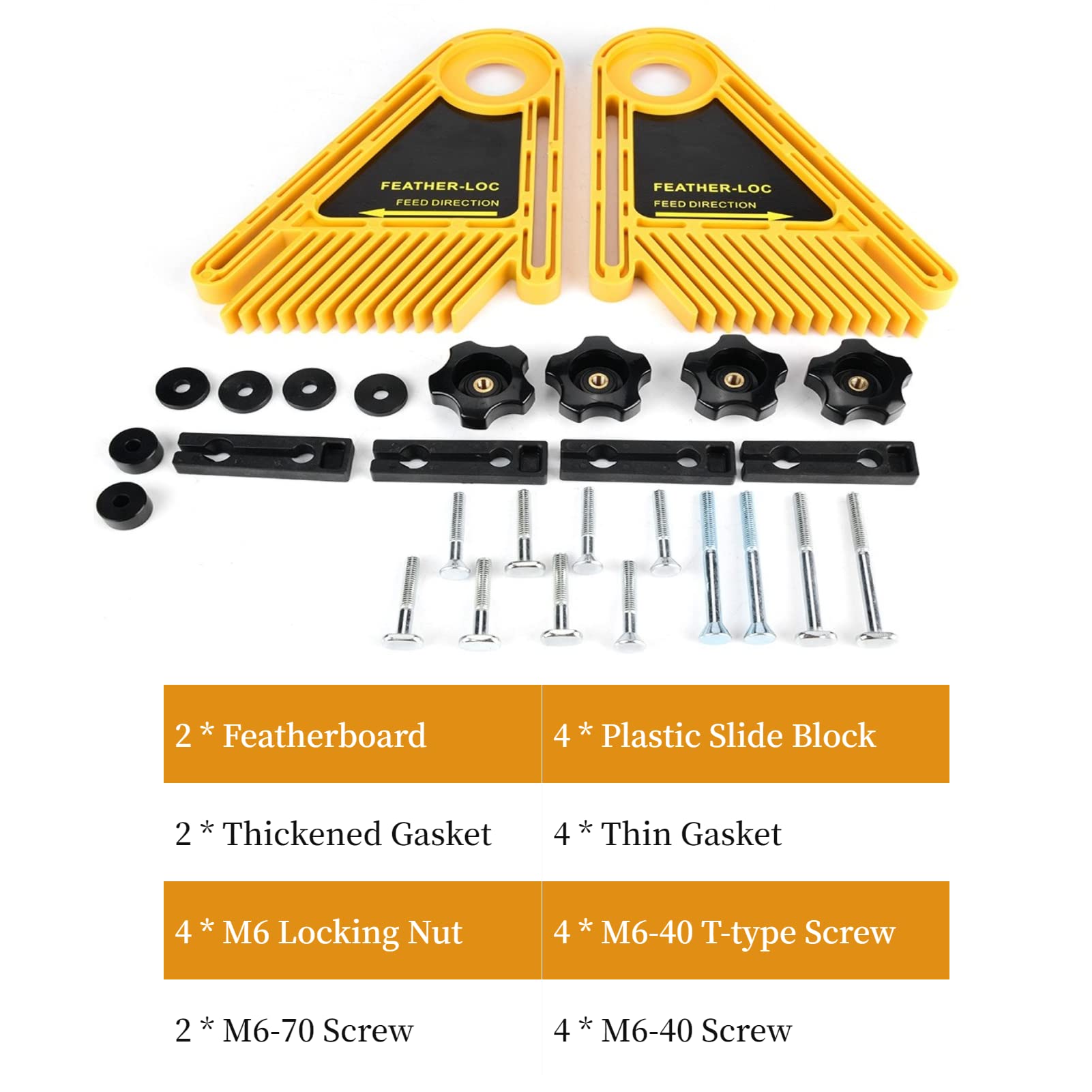 Mohoo Upgraded Double Feather Board Adjustable Woodworking Safety Device Feather-loc For Router Table Saws Sale