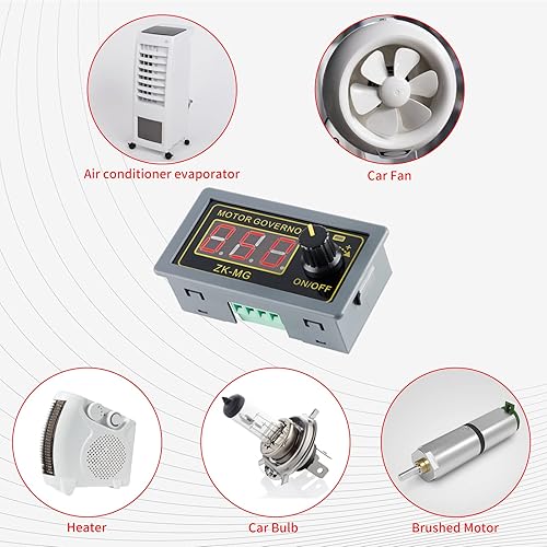 Miniatura 4 de ZK-MG PWM Controlador de velocidad del motor Pantalla digital LED Generador de señal ajustable Módulo de controlador 5V 12V 24V Gobernador de motor