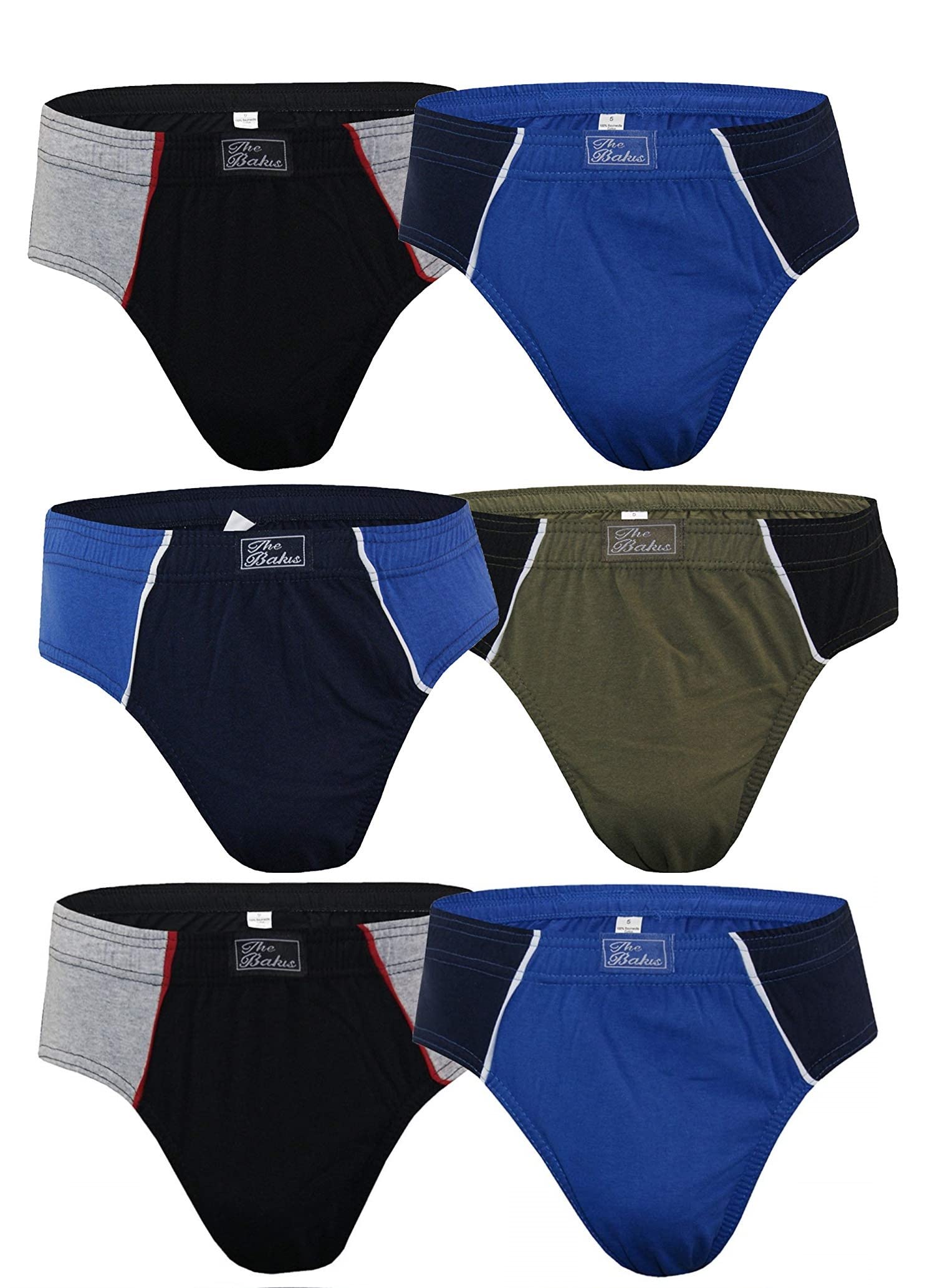 BestSale247 - Calzoncillos slip para hombre en paquetes de 3 unidades, 6 unidades, 12 unidades, 100 % algodón