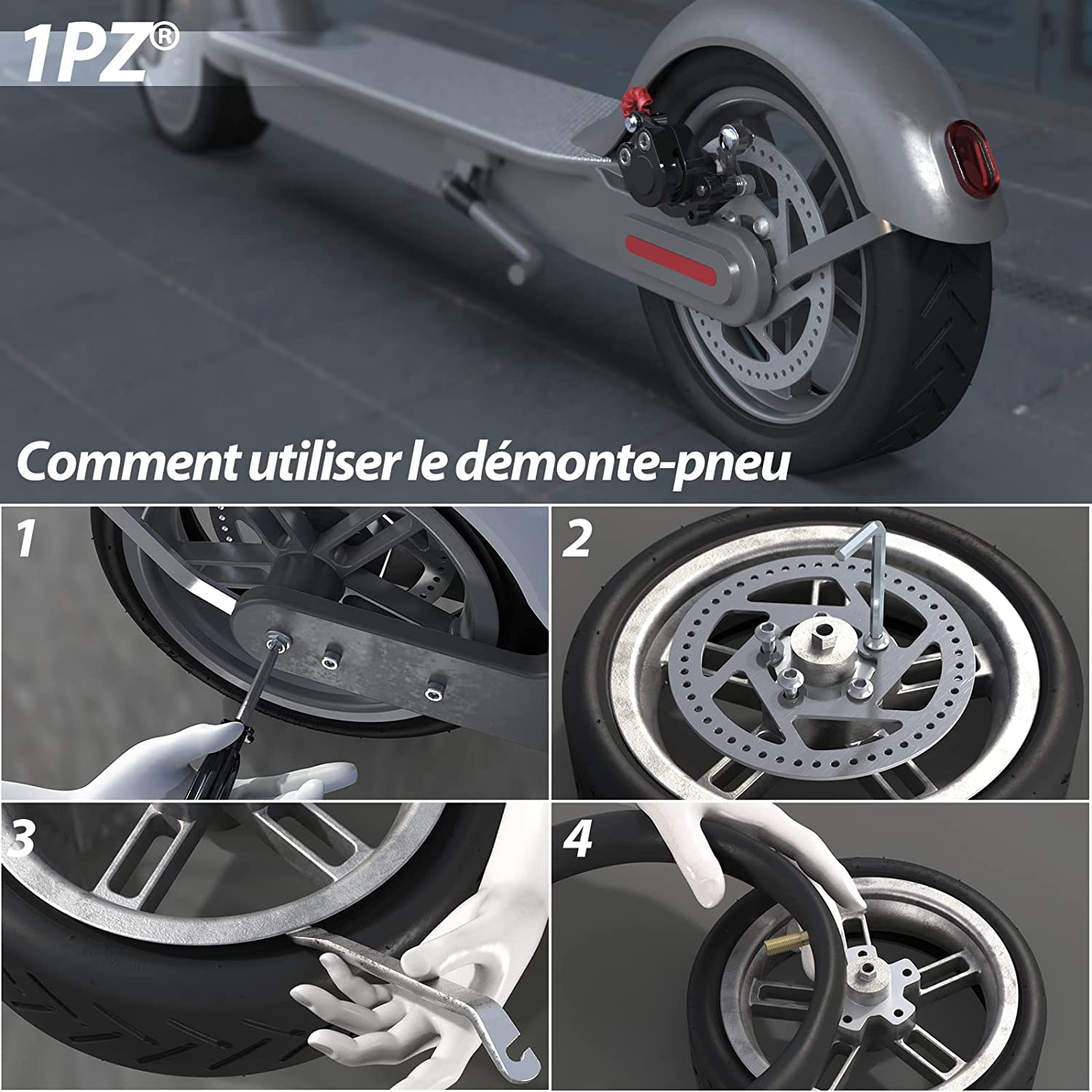 1PZ F3T-M8J 2 Pneus 8.5 pouces + 2 Chambres à air 8 1/2x2 remplacement pour scooter xiaomi M365 1S Pro Pro2 Essential Mi 3 8,5'' Roue avant arrière de trottinette 50/75-6.1