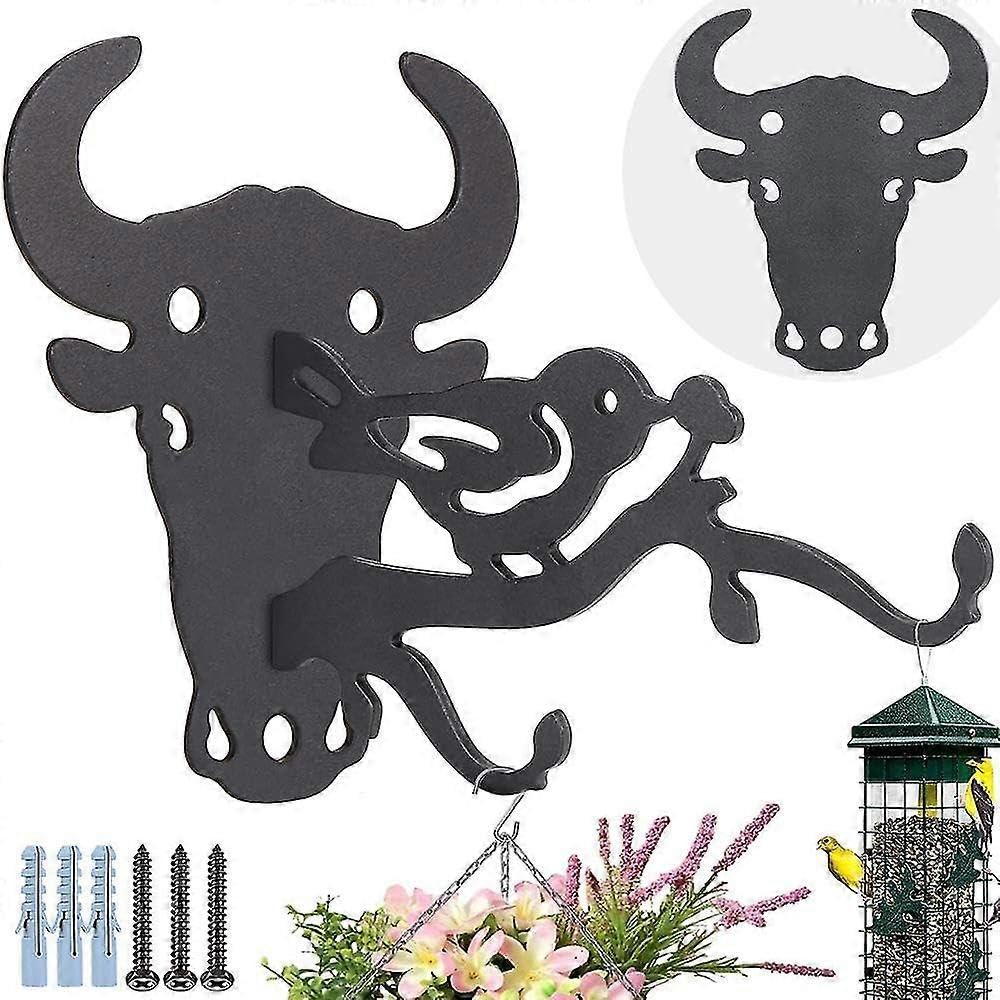 JOYHAPPST Wall Hook Hanging Plant Bracket, Metal Plant Bracket, Decorative Plant Hanger Hook for Plants Bird Feeders, Lanterns, Wind Chimes, Indoor Outdoor 7.8