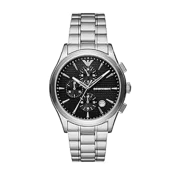 Amazon.com: Emporio Armani Men's Chronograph Silver