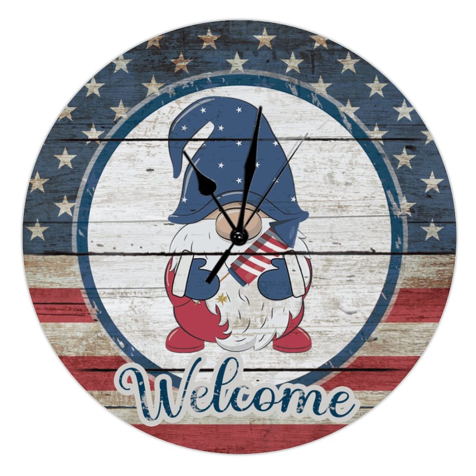 Horloge murale 4 juillet vintage pour décorer un chalet ou un séjour rétro