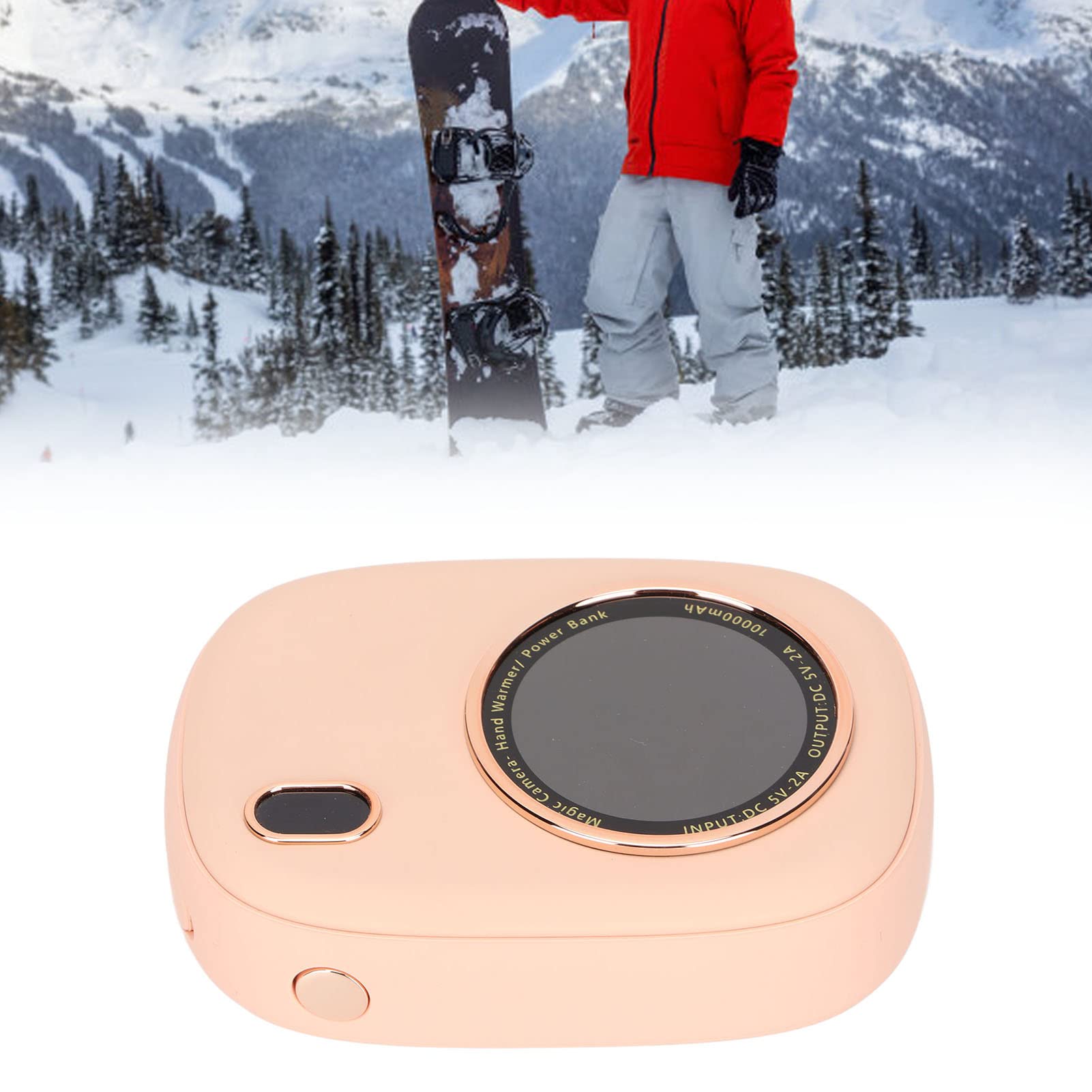 Calentador de Manos Eléctrico Power Bank, 10000mAh Pantalla LED