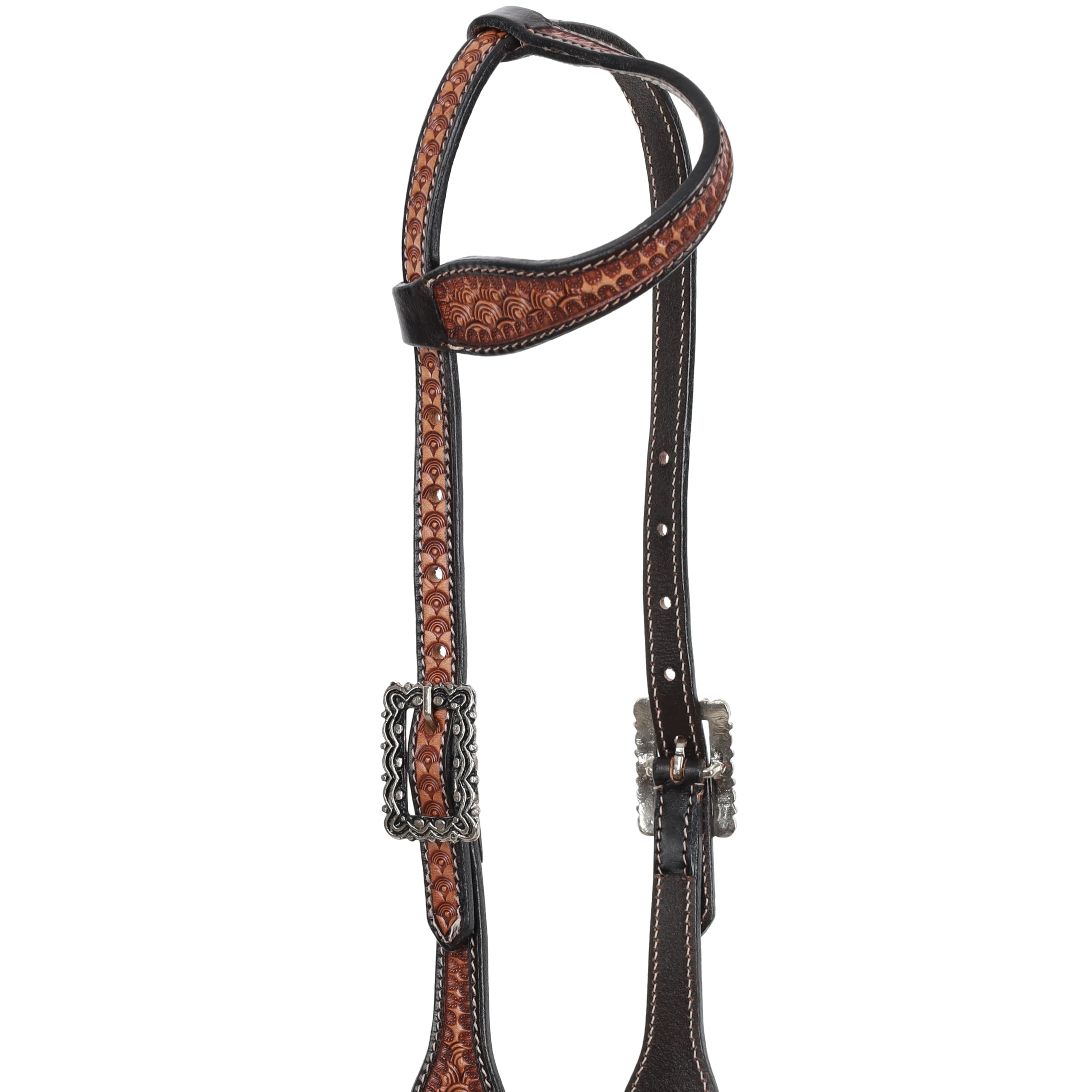 Showman Argentina Cow Leather Regal Loop Single Ear Headstall