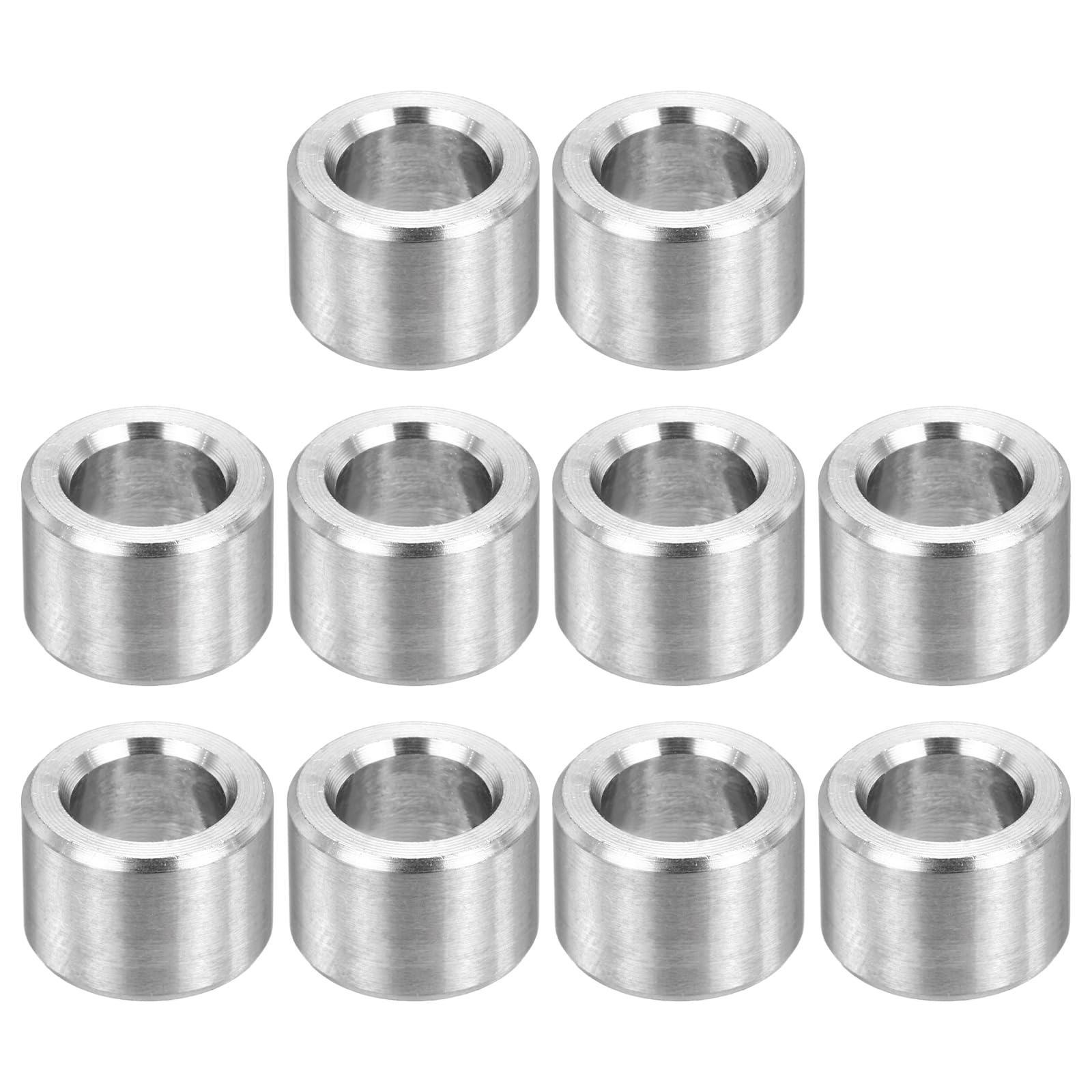 PATIKIL M6 Stainless Steel Spacers, 12Pcs Metal Spacer 6mm ID x 10mm OD x 7mm L Screw Standoff for 1/4" or M6 Screw