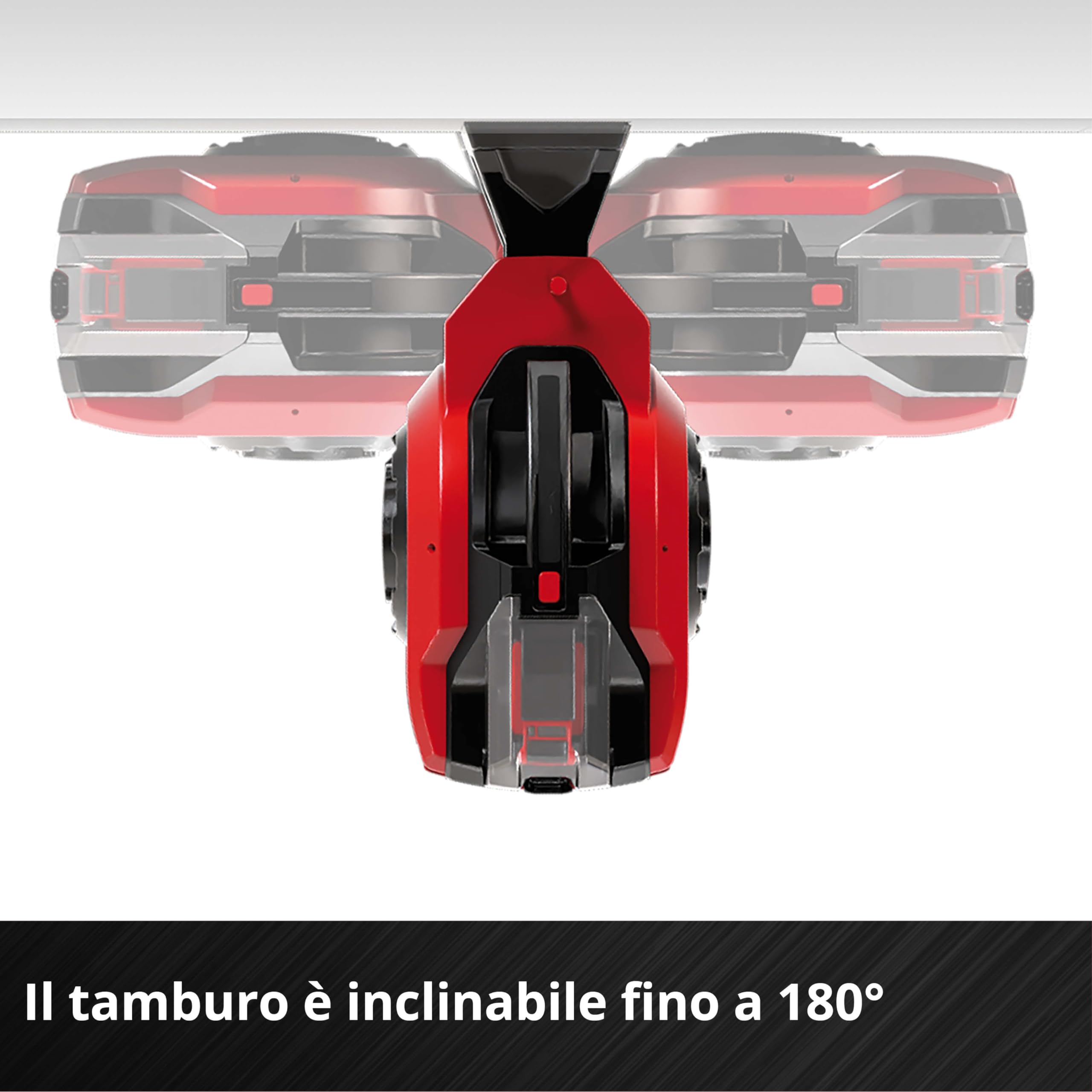 Einhell Tamburo avvolgitubo a batteria GE-HR 18/30 Li-Solo Power X-Change (avvolgitubo automatico, orientabile fino a 180°, supporto a parete, tubo e irroratore, manichetta da 30 m, senza batteria)