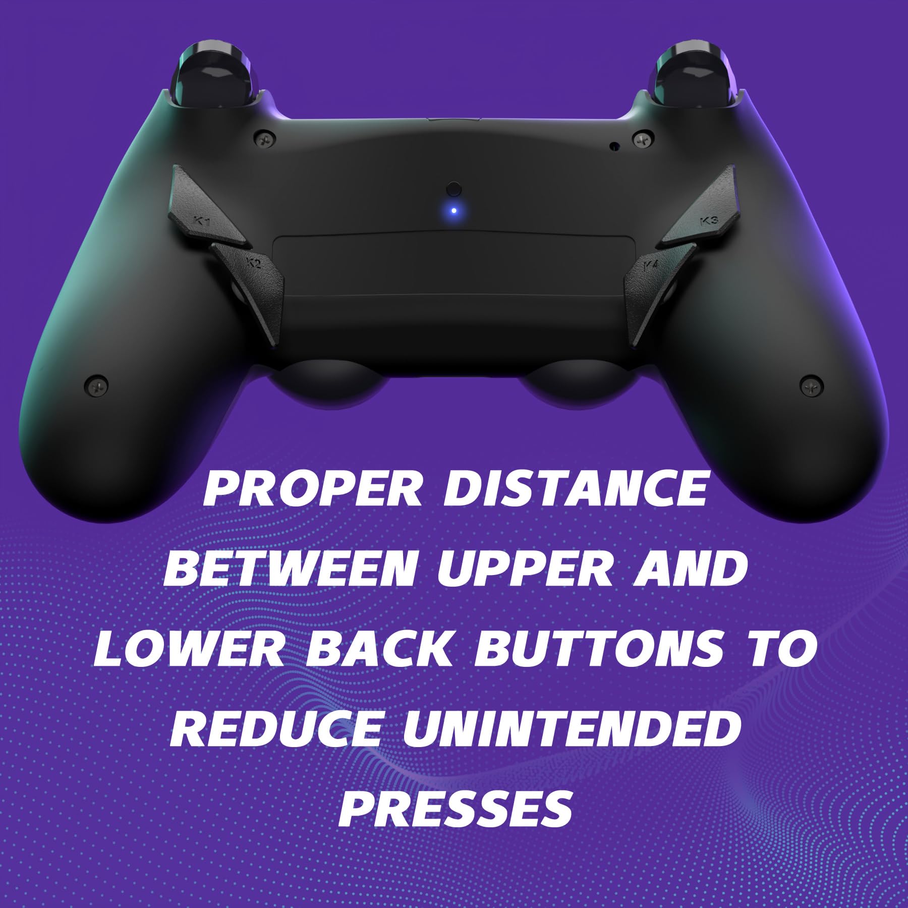 eXtremeRate DAWN Type-C Versione Remap Kit per ps4 Slim Pro Controller JDM-040/050/055,6 Profili 4 Tasti Aggiuntivi Cover Posteriore per ps4 Joystick(Senza Controller)-Nero