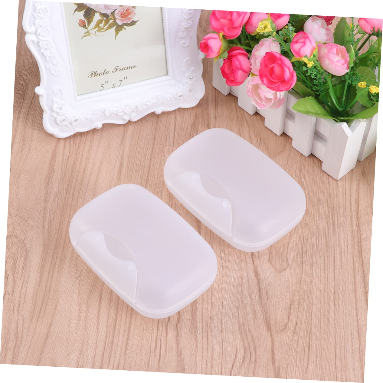 Gatuida Travel Soap Holder Portable Soap Box Lid for Camping Hiking Home Use Large 2 Pack