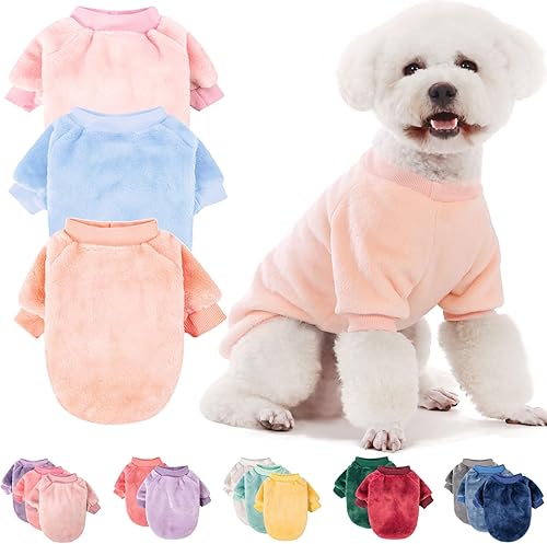 Miniatura 1 de FabriCastle Suéter para perro, paquete de 3, ropa para perro, abrigo para perro, chaqueta para perros pequeños y medianos, niños o niñas, suéteres