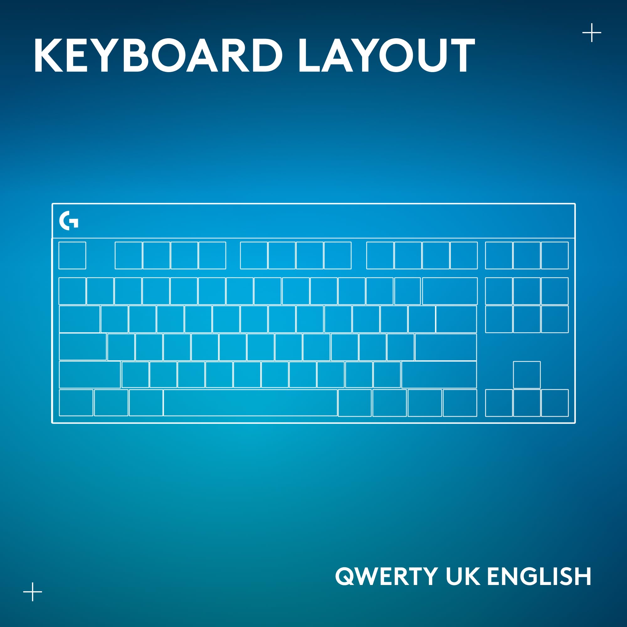 Logitech G G915 X, przewodowa klawiatura do gier, QWERTY układ UK angielski, Clicky - Czarny