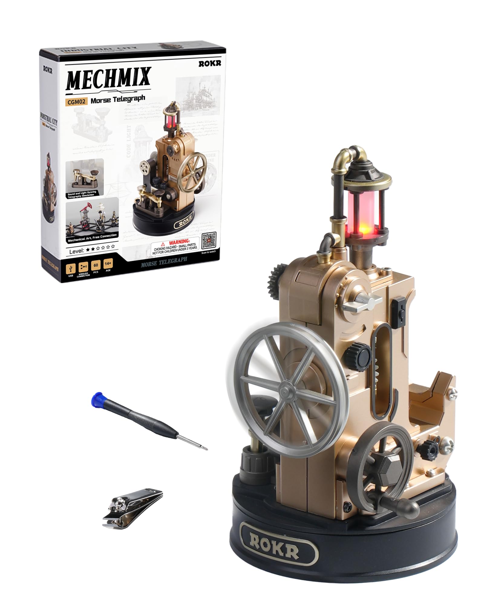 Amazon.com: ROKR Metal 3D Puzzle Mechanical Model Kits,Platsic DIY