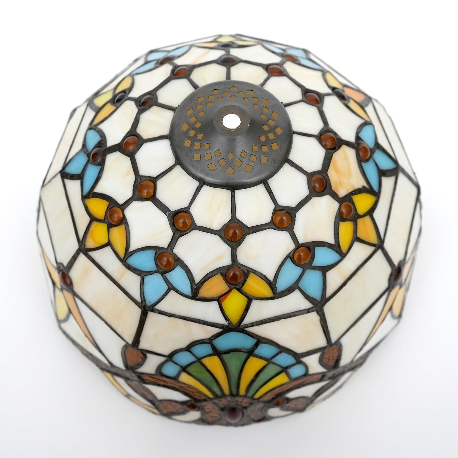 Abat-jour en vitrail de 30,5 cm, remplacement Tiffany, style baroque vintage, pour lampe de plafond, lampe suspendue, lampe sur pied, lampe de table.