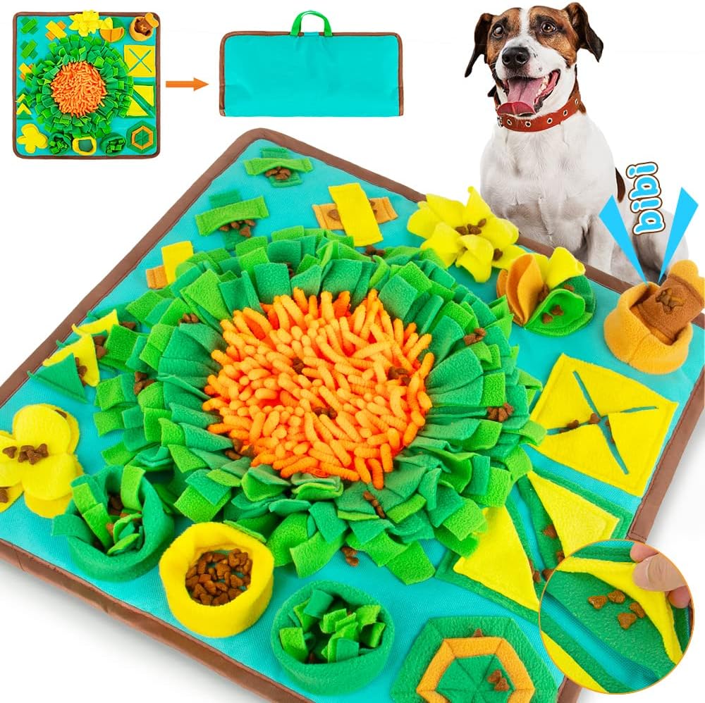 Pet Snuffle Mat for Dogs, 18.8" Dog Feeding Mat, Slow Feeder Dog Puzzle Toys, Dogs