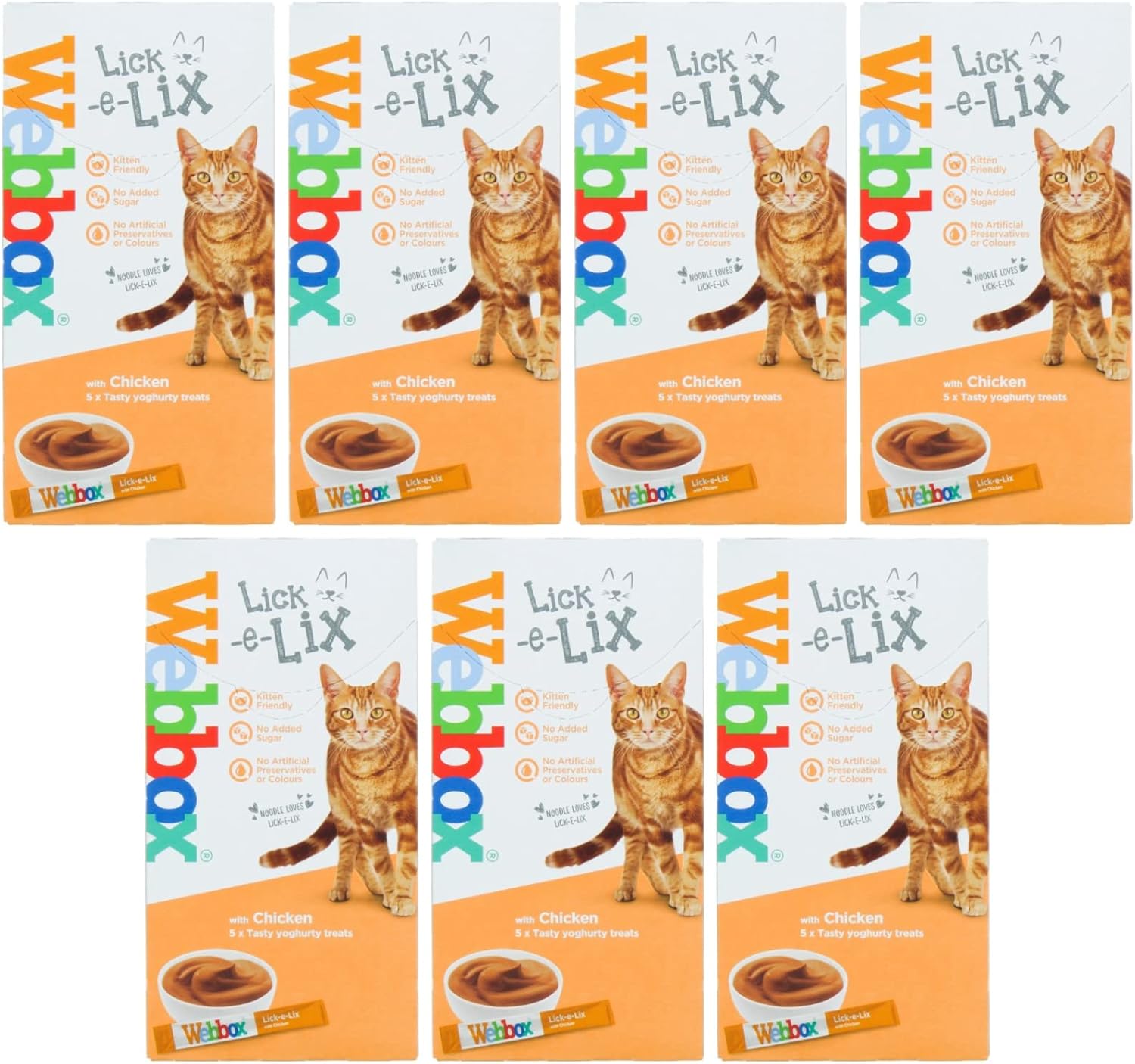 box Cats LickeLix Chicken Tasty Cat Lick Treats and Kitten Treats Cat Snacks and