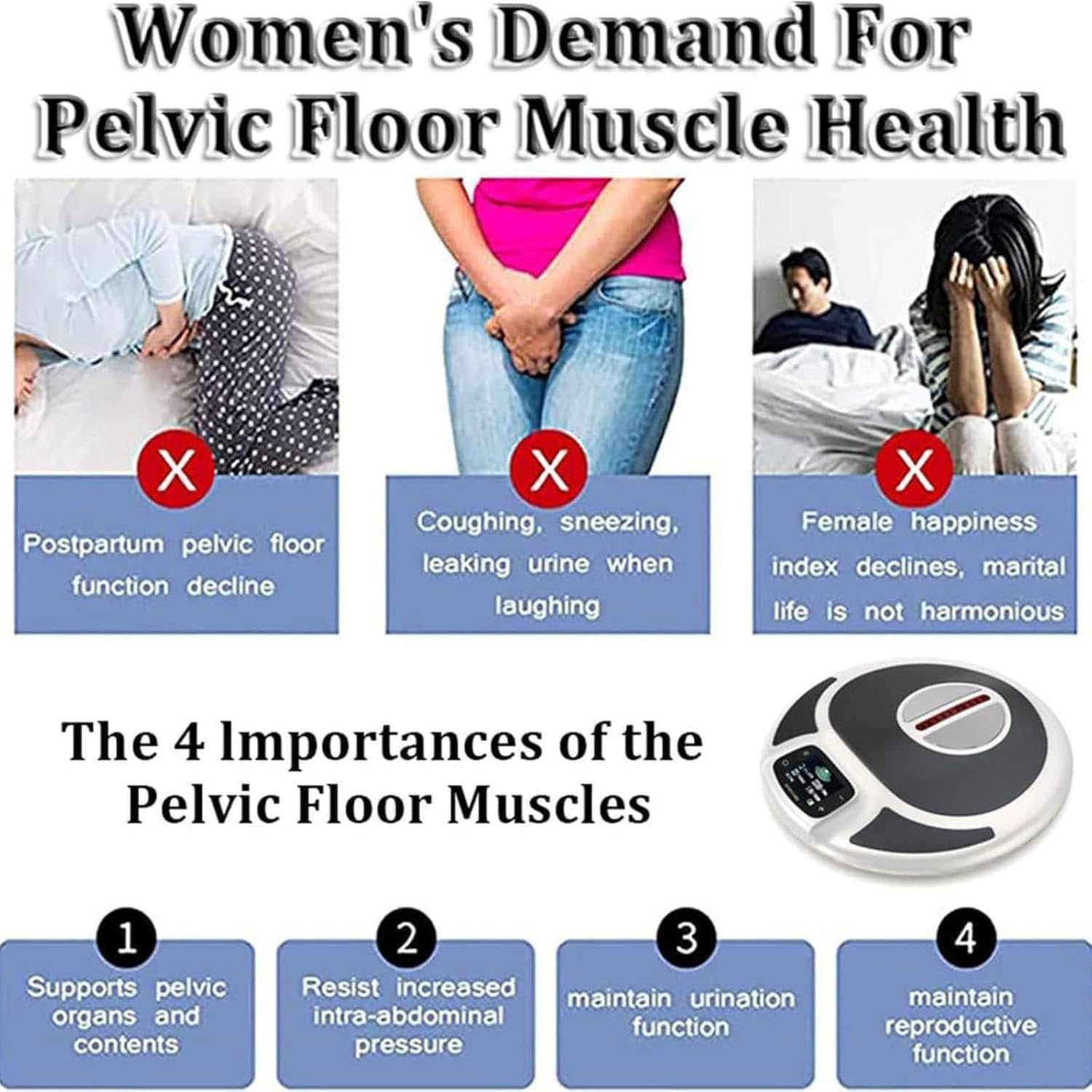 Allenatore per I Muscoli Del Pavimento Pelvico,Attrezzo per Esercizi Kegel Sit-on-Top,Per Rassodare E Rafforzare L'allenamento Del Controllo Dei Muscoli Del Pavimento Pelvico per Donne E Uomini,Black