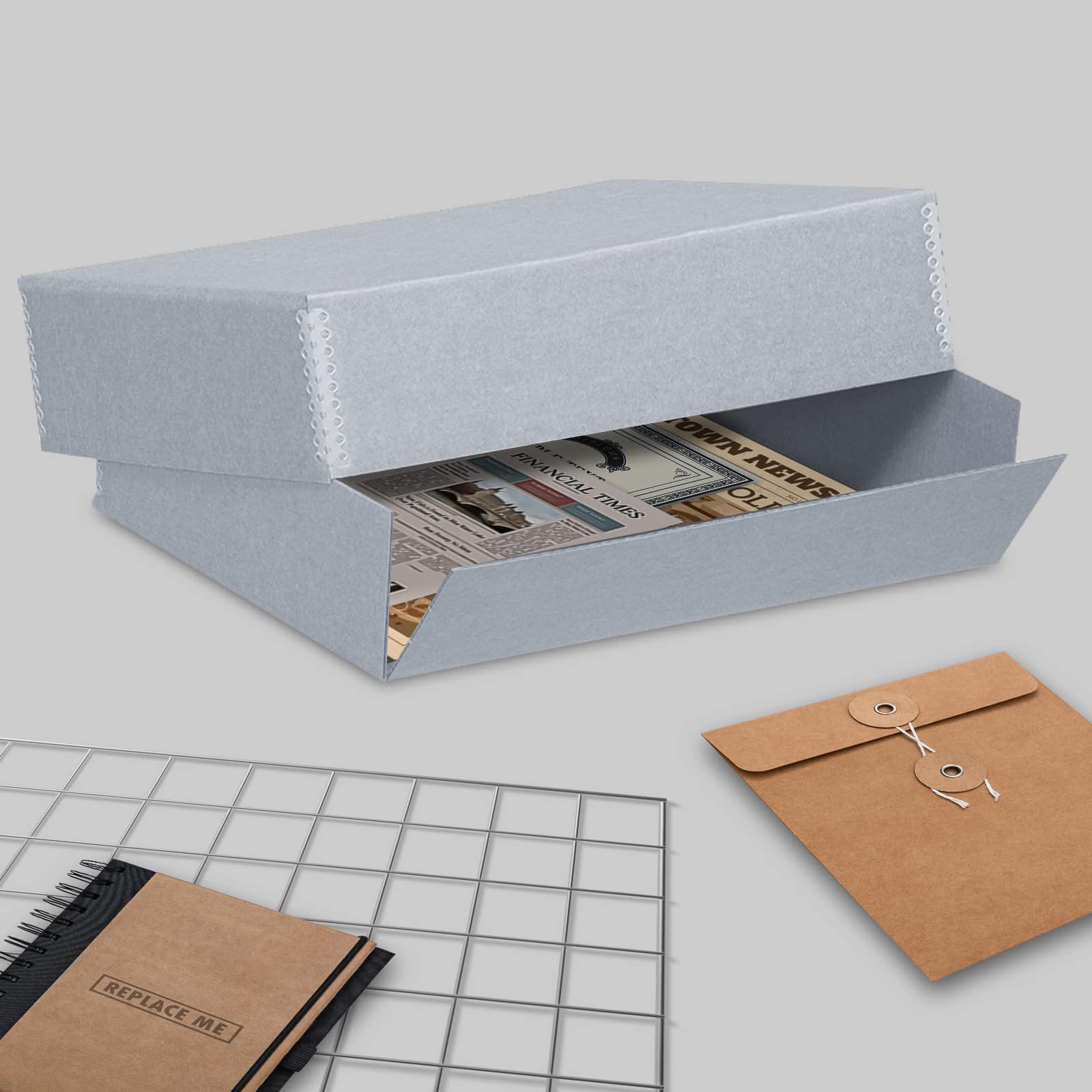 Portfolio Box Lineco Archival Newspaper Storage Box - Acid-Free Drop