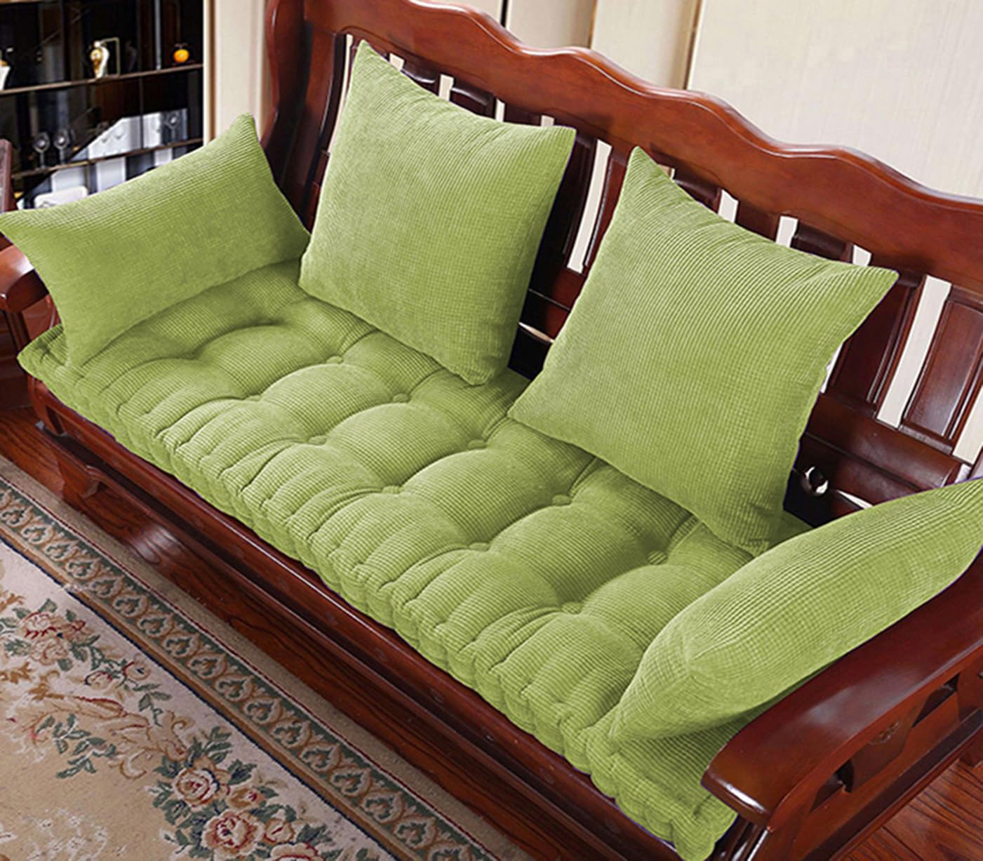 Panchina in velluto spesso 8 cm per 23 posti (100120 cm), cuscino lungo in morbido cotone, per giardino, casa, sala da pranzo, patio, altalena (140 x 40 cm)