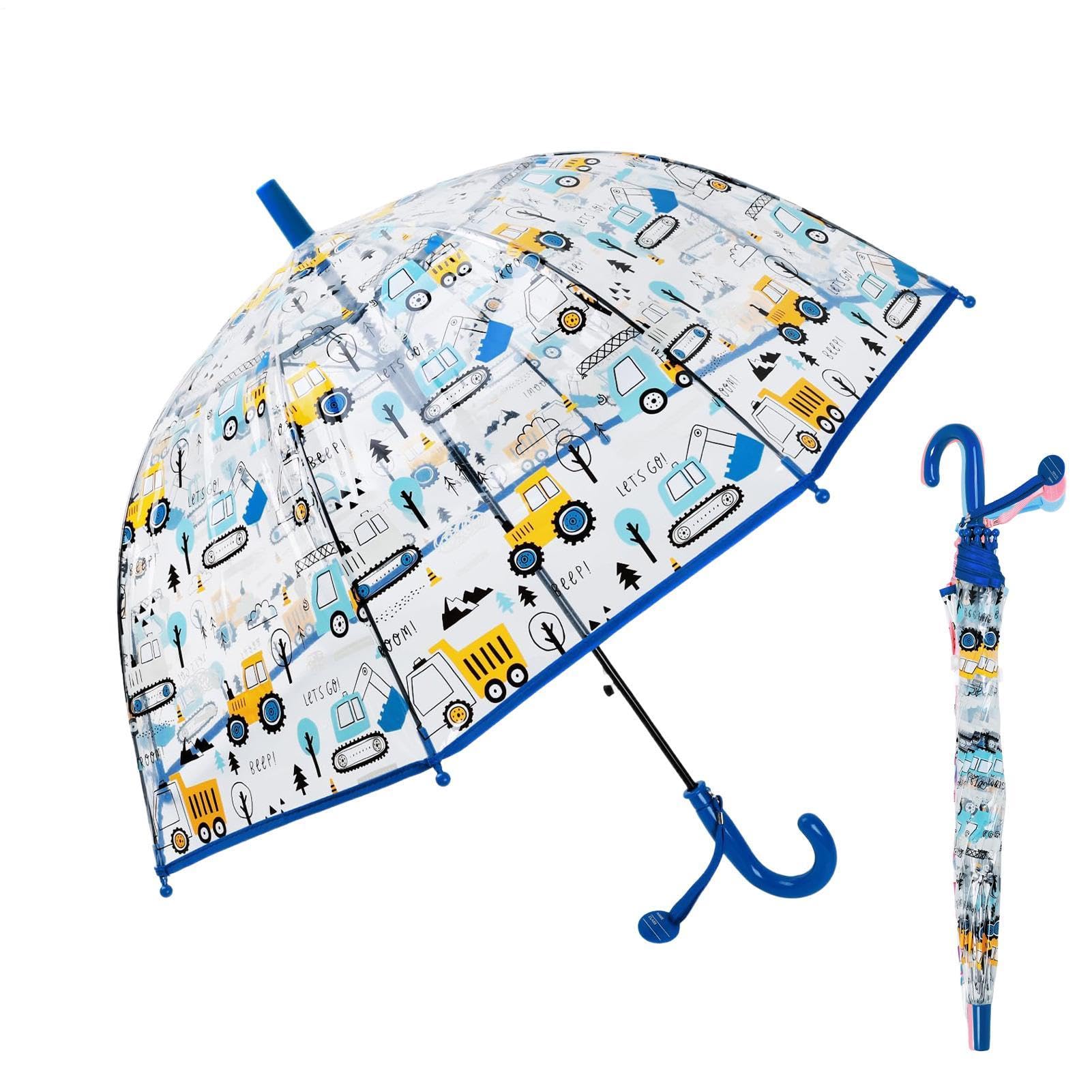 Paraguas transparente Burbuja | Mango antideslizante con botón pulsador,Paraguas para niños y niñas Accesorios para acampar - para niños niñas al aire libre playa viaje camping picnic paseo diario Pl