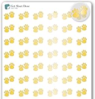 Vista 12 de Paw - Calcomanías para planificador de mascotas, 54 láminas doradas (1/2 pulgadas), recordatorio de medicamentos para el cuidado de perros y gatos