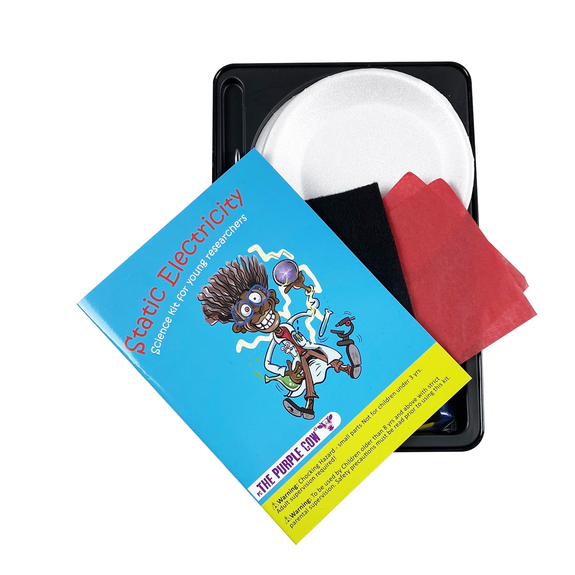 The Purple Cow Crazy Scientist Static Electricity - Science Kits for Young Researchers. for Learning & Education - STEM Educational Games for Kids, Boys & Girls, with Instructions